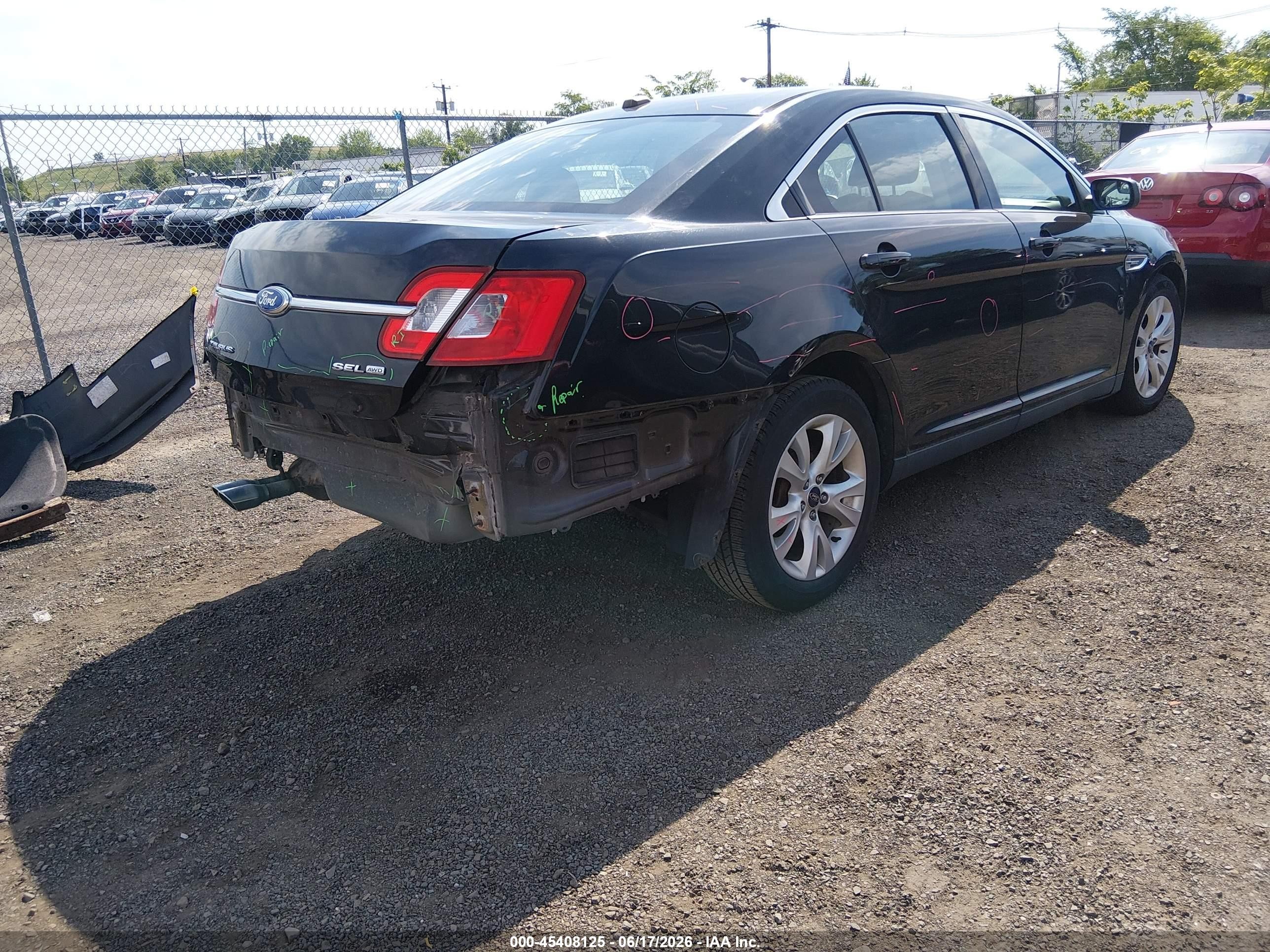 2012 Ford Taurus Sel Black vin: 1FAHP2HW3CG137213