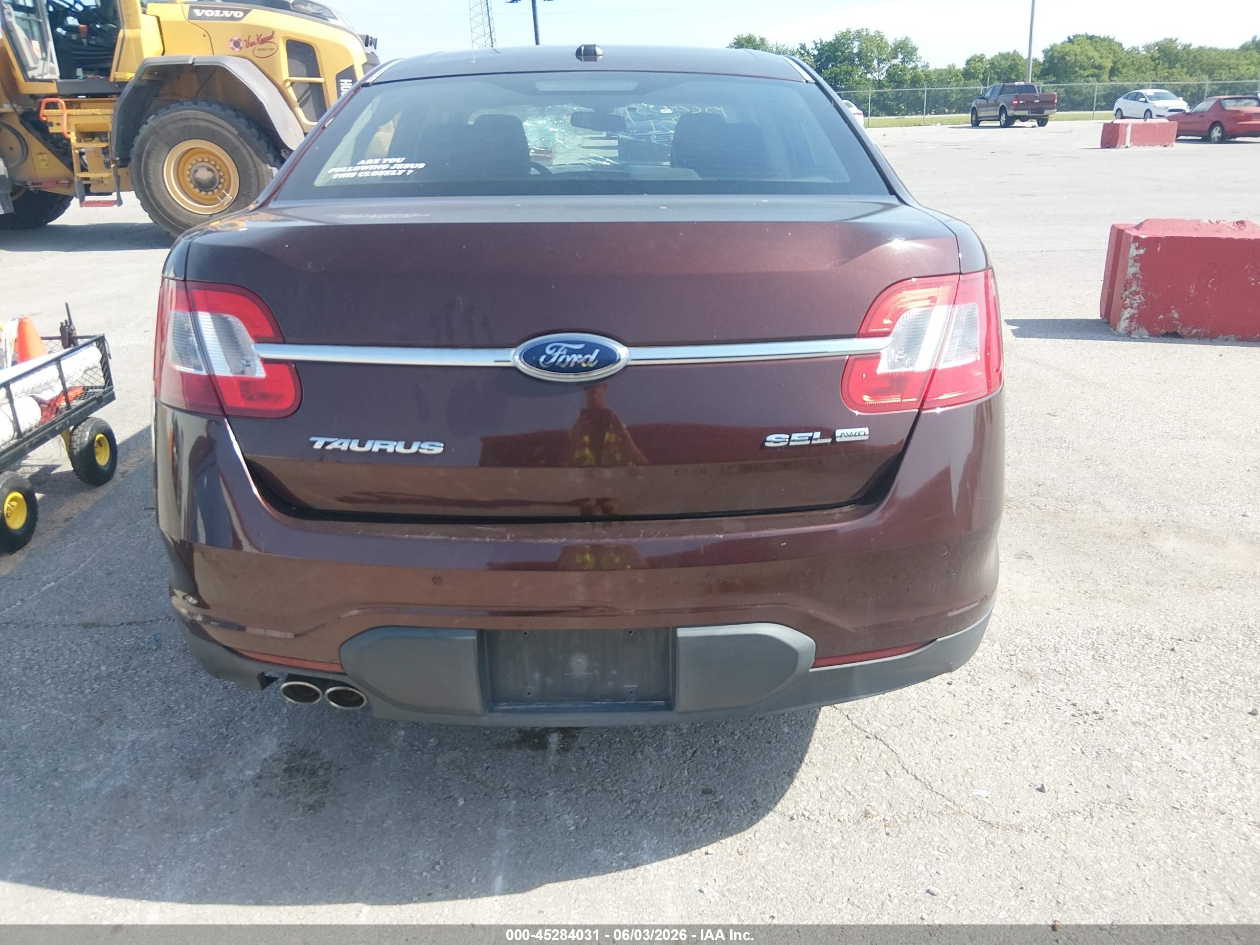 2010 Ford Taurus Sel Burgundy vin: 1FAHP2HW4AG165468