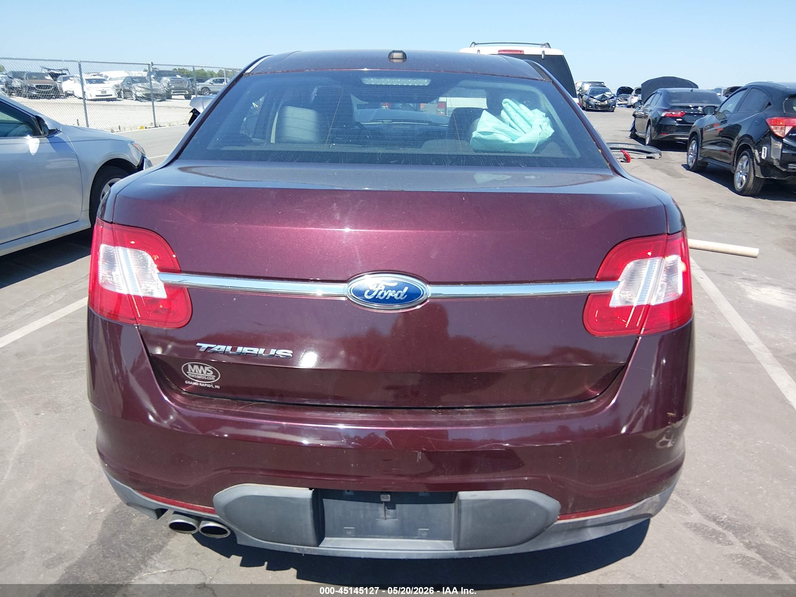 2011 Ford Taurus Sel Бордовый vin: 1FAHP2HW8BG150344