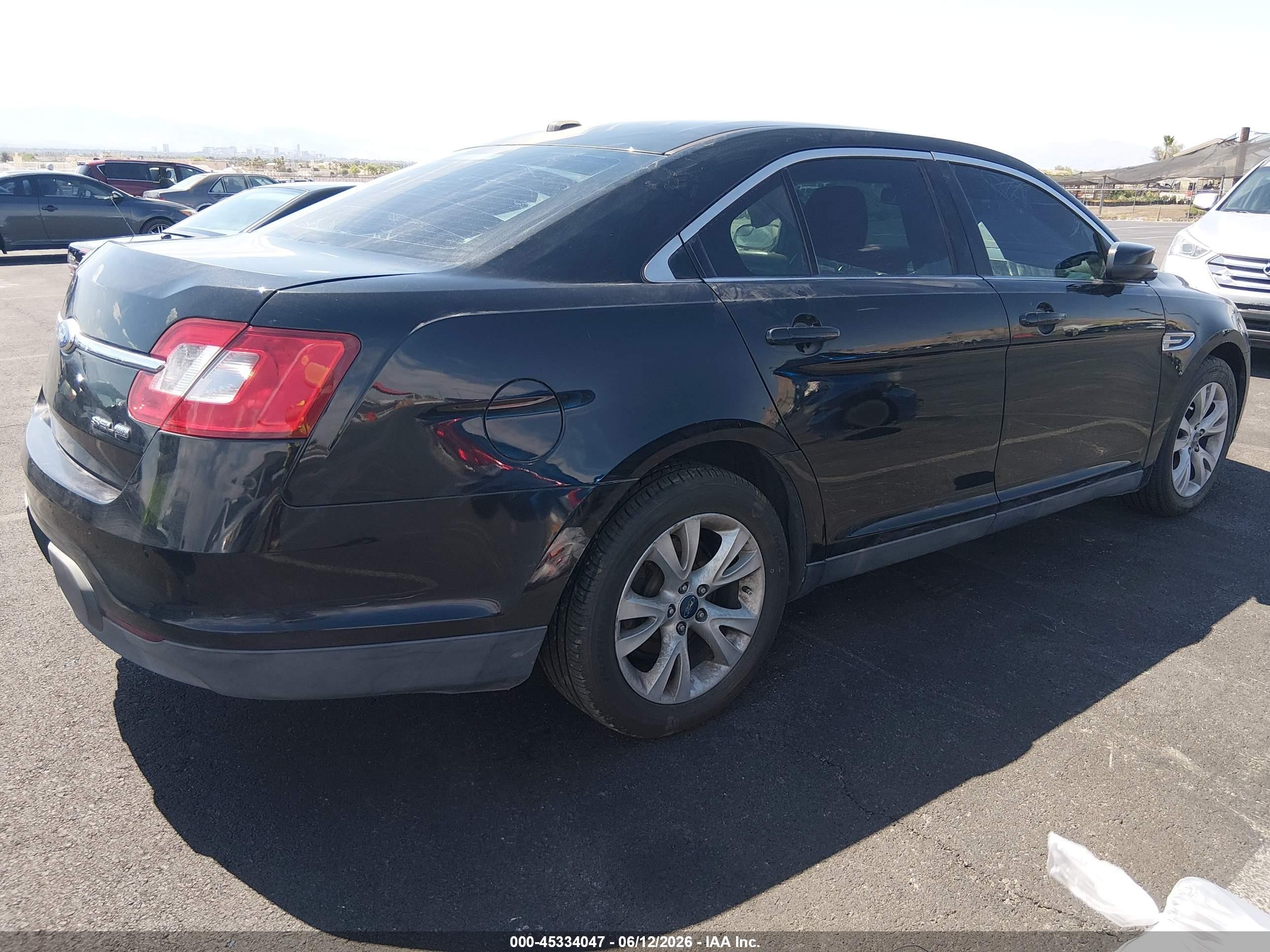 2012 Ford Taurus Sel Black vin: 1FAHP2HWXCG140528