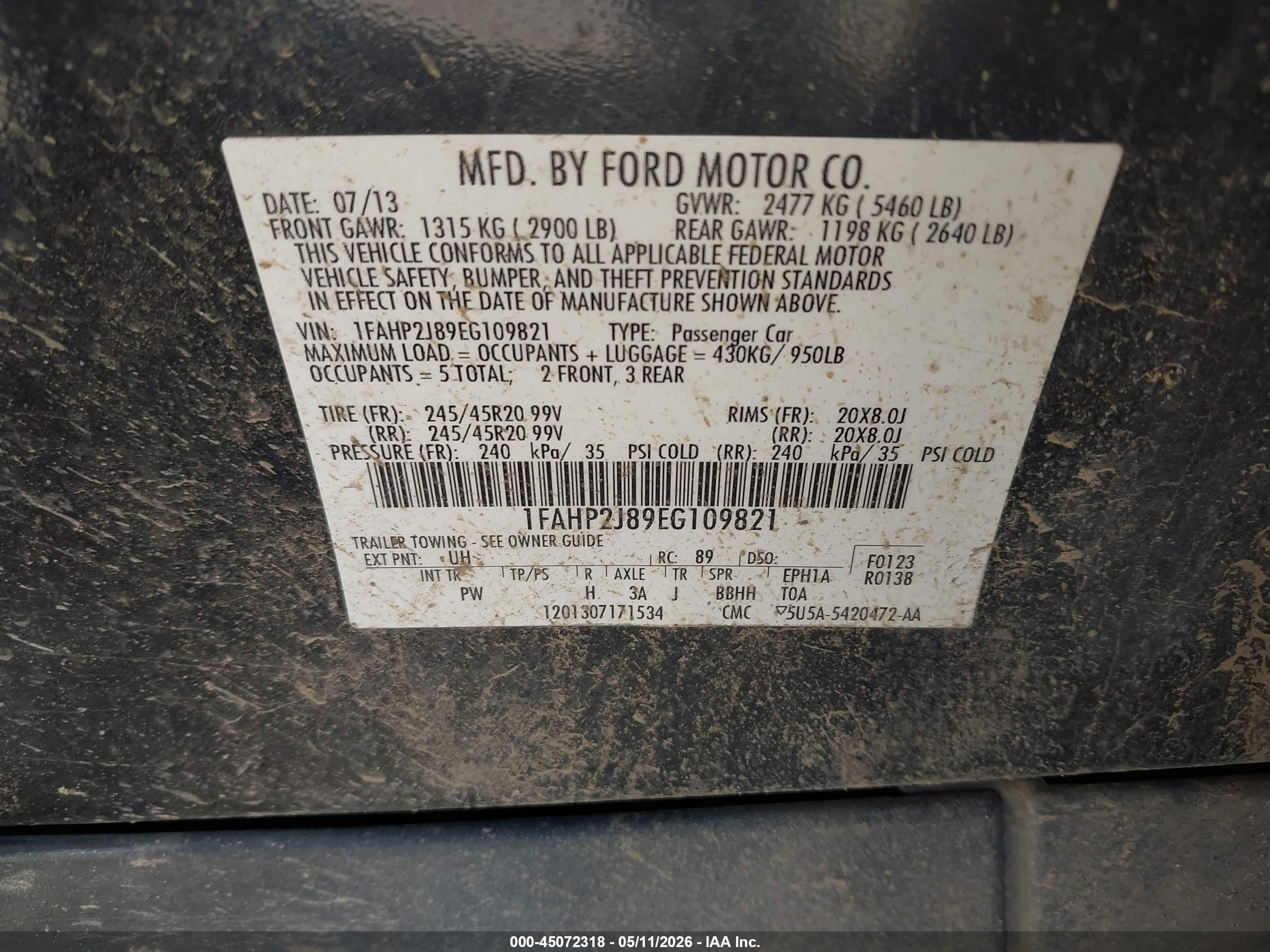 2014 Ford Taurus Limited Black vin: 1FAHP2J89EG109821