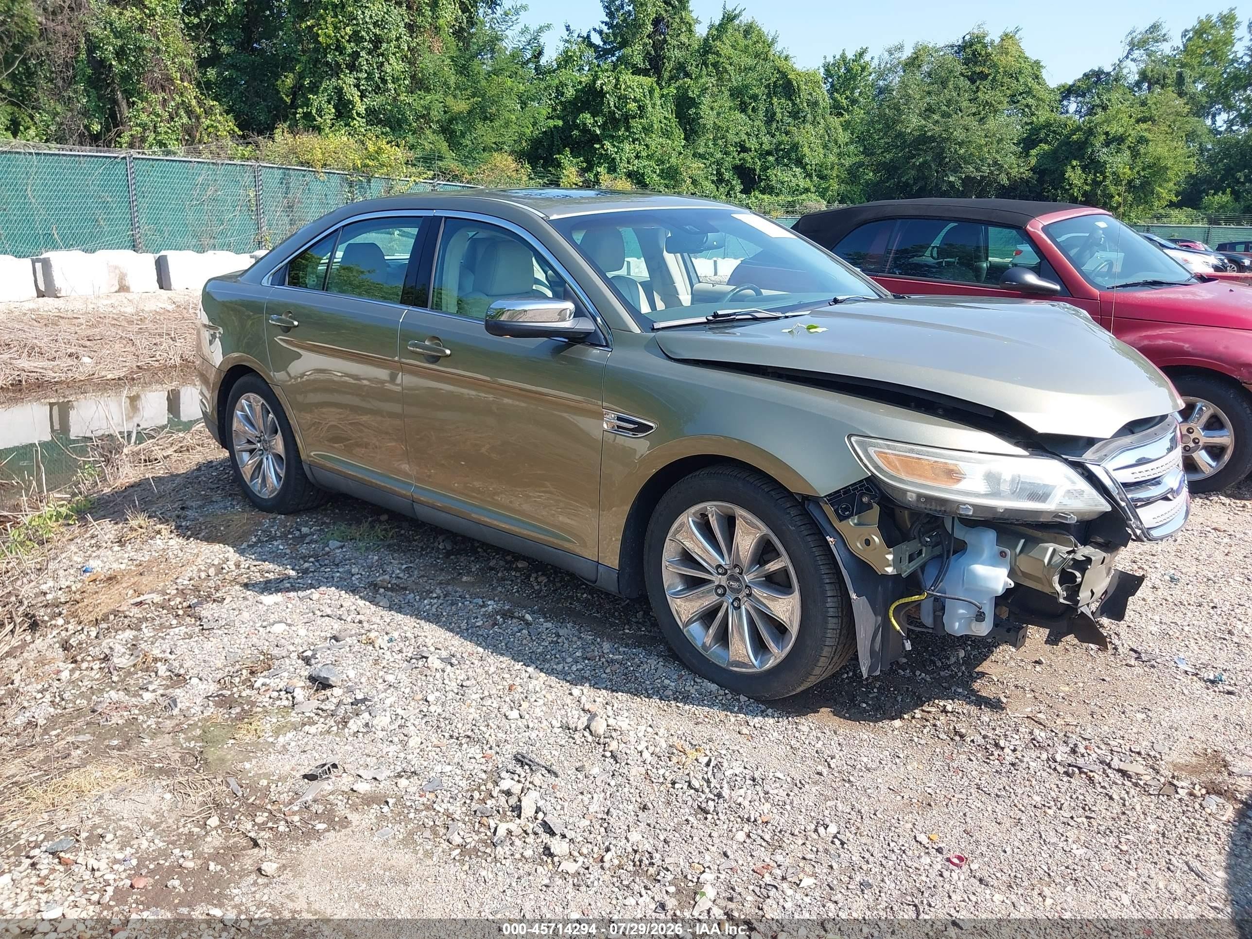 2012 Ford Taurus Limited Зеленый vin: 1FAHP2JW4CG113660