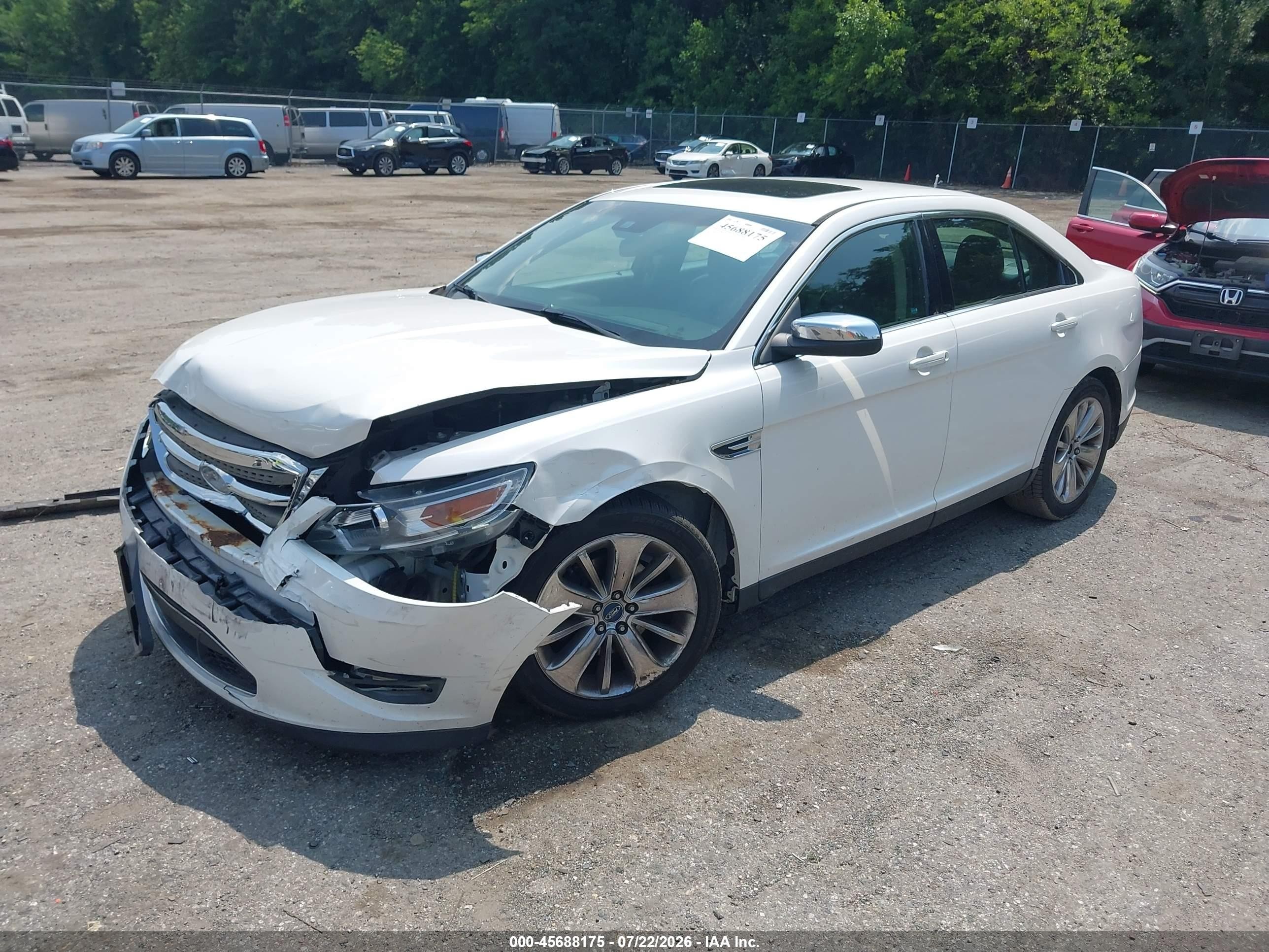 2012 Ford Taurus Limited White vin: 1FAHP2JW4CG137232