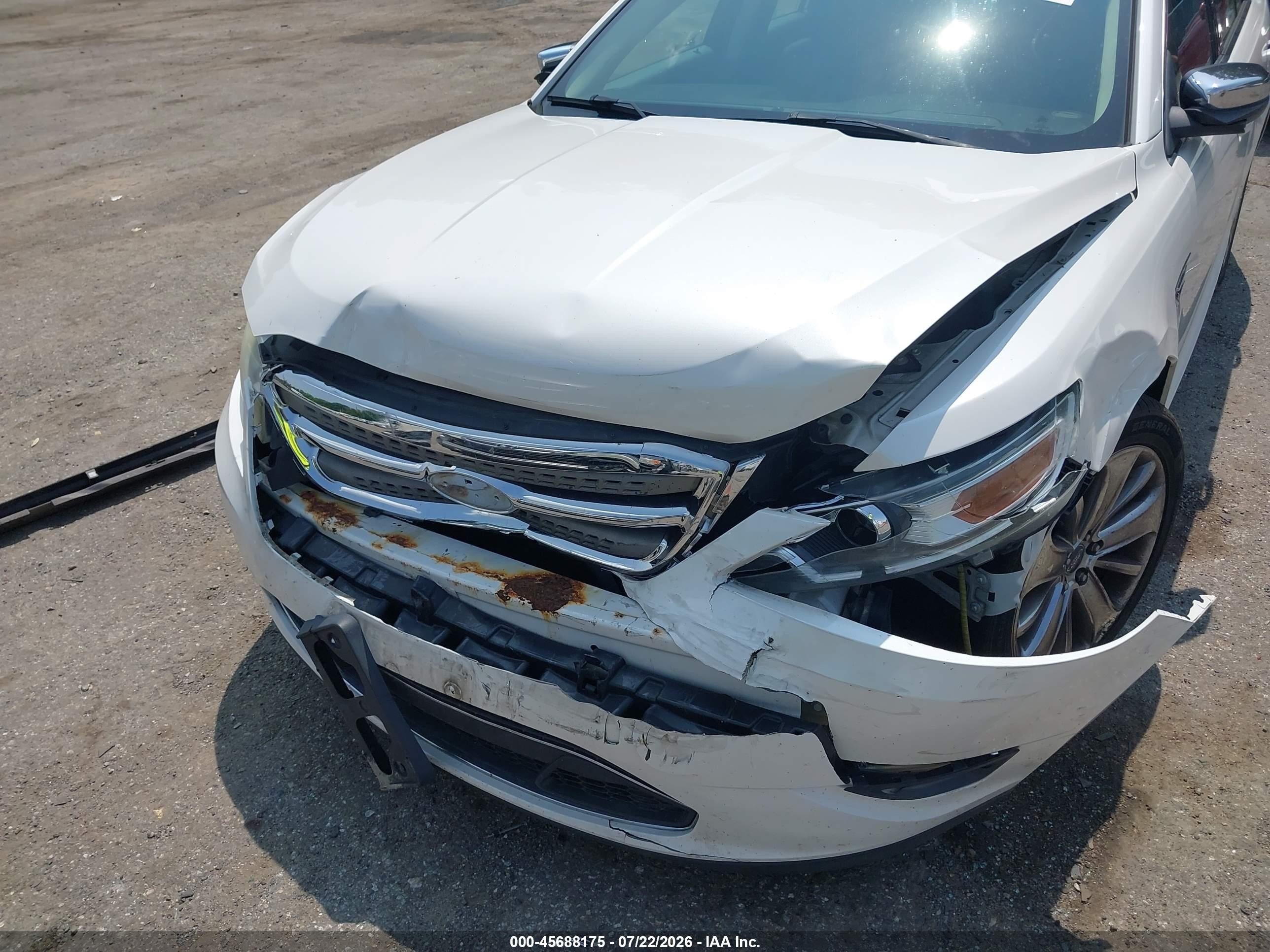 2012 Ford Taurus Limited White vin: 1FAHP2JW4CG137232
