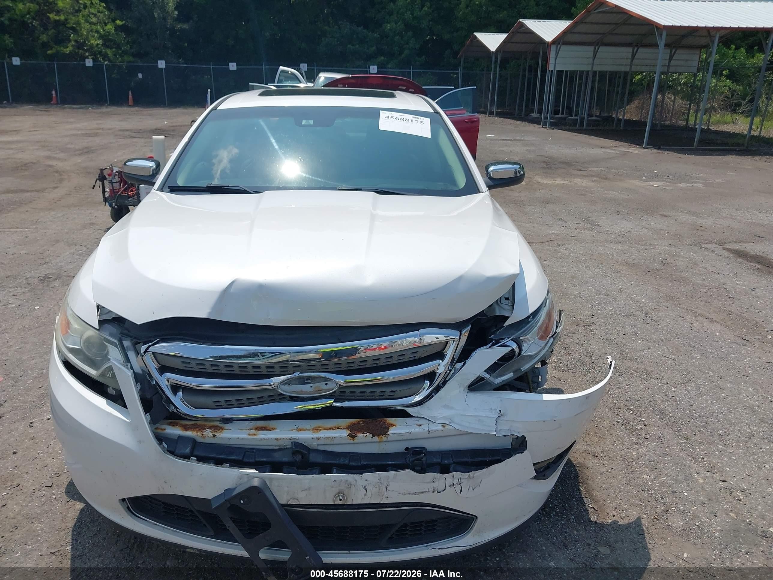 2012 Ford Taurus Limited White vin: 1FAHP2JW4CG137232