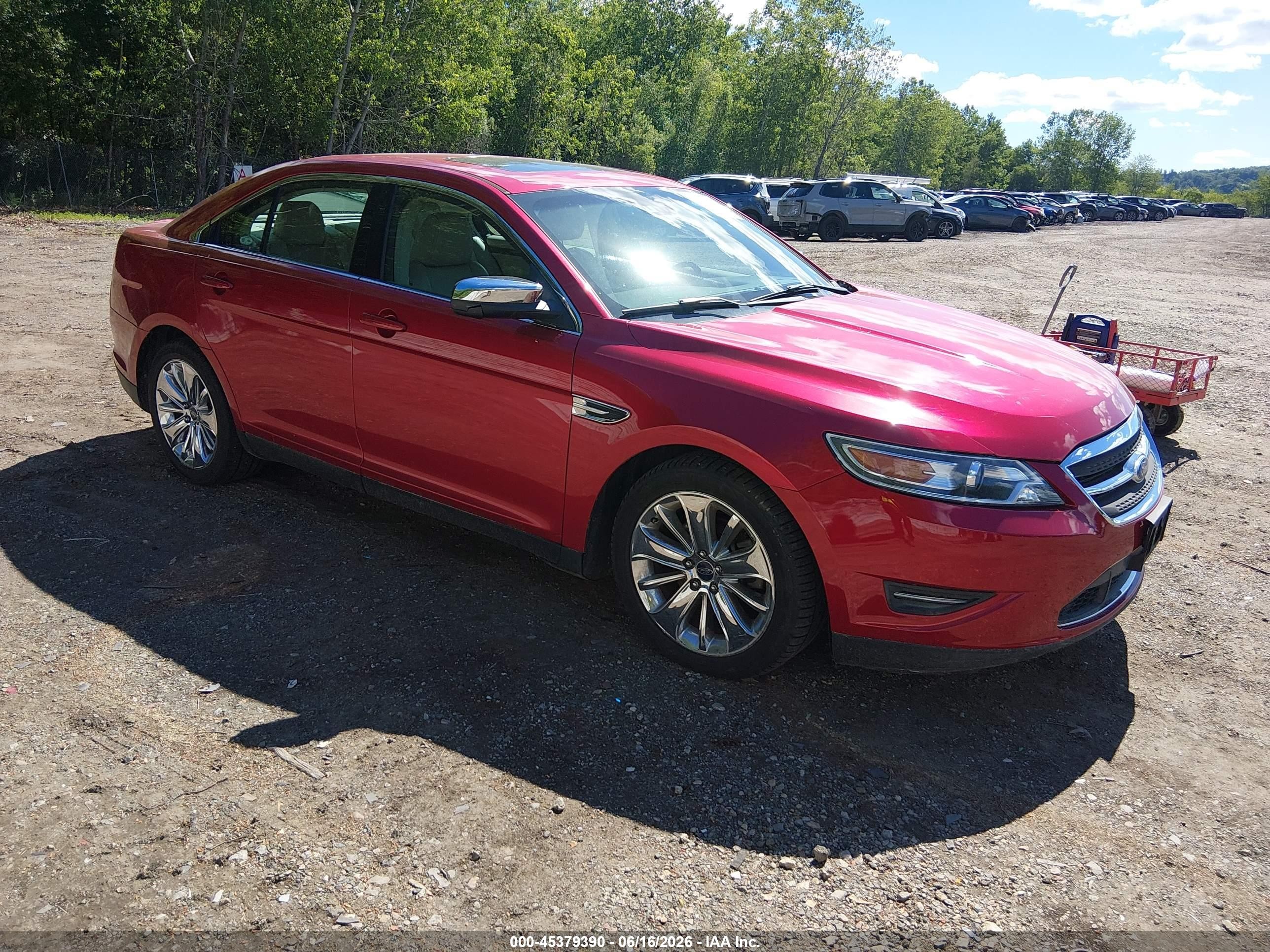 2012 Ford Taurus Limited Red vin: 1FAHP2JW6CG120982