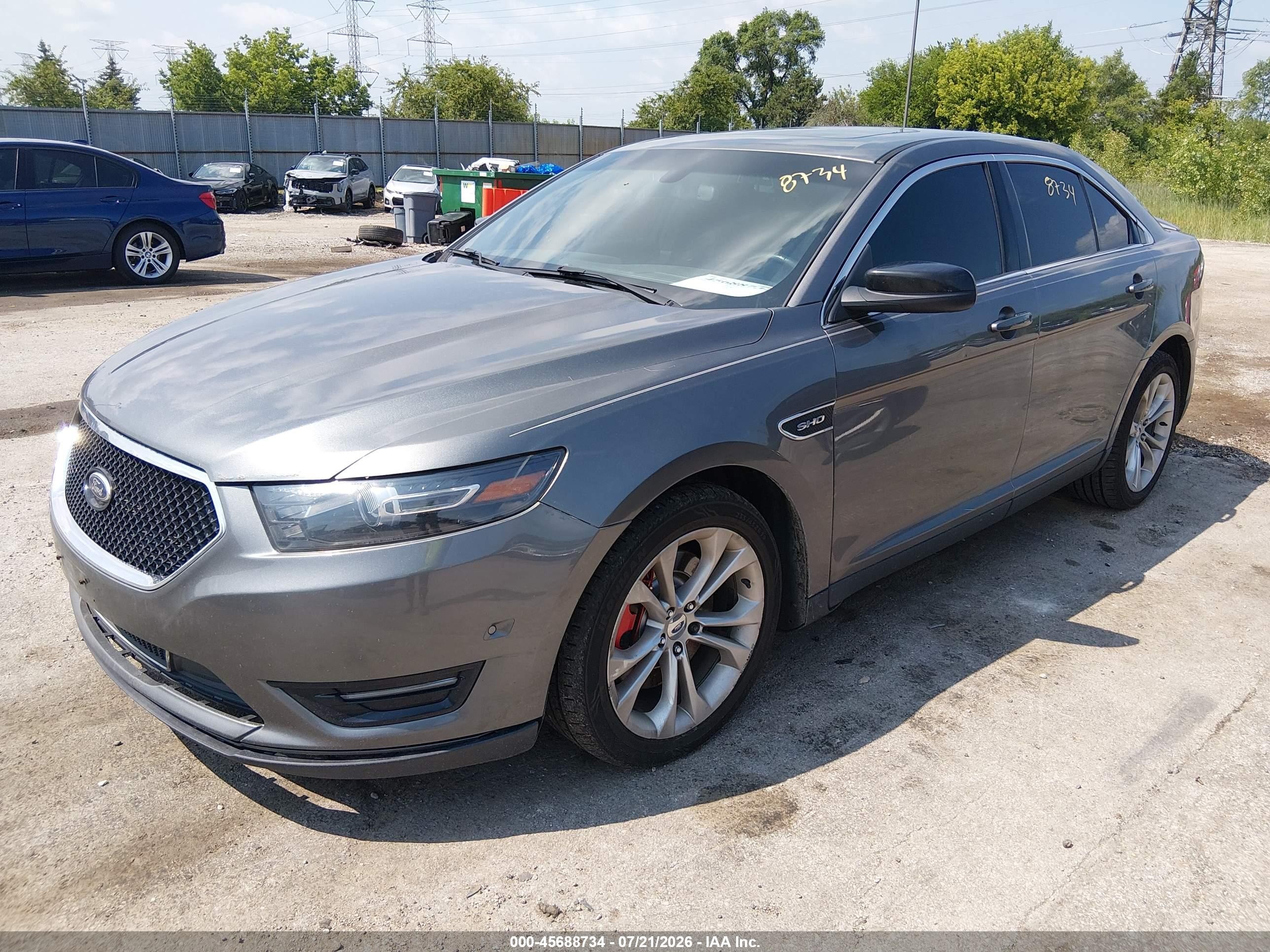 2013 Ford Taurus Sho Gray vin: 1FAHP2KT2DG114523