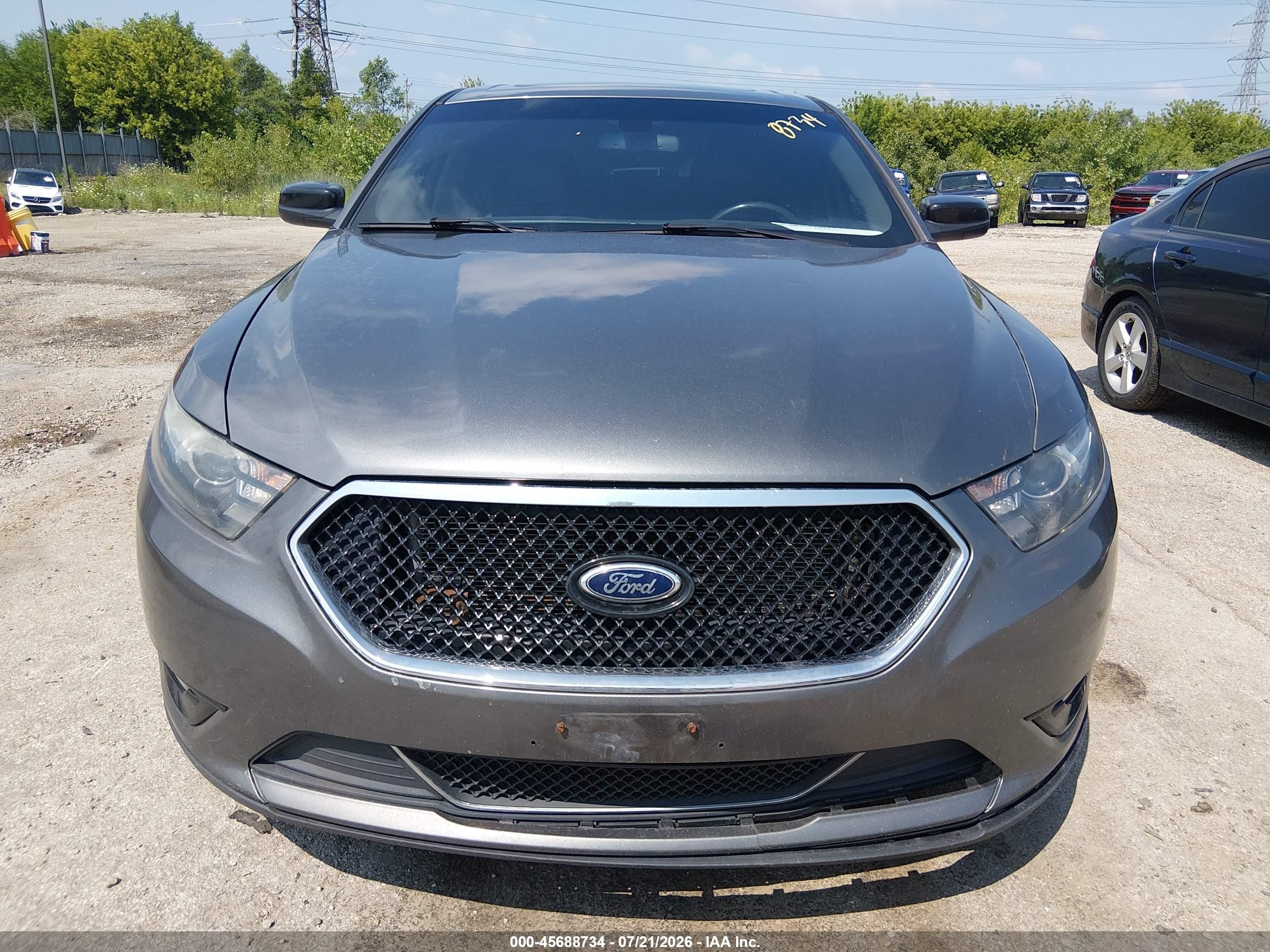 2013 Ford Taurus Sho Gray vin: 1FAHP2KT2DG114523