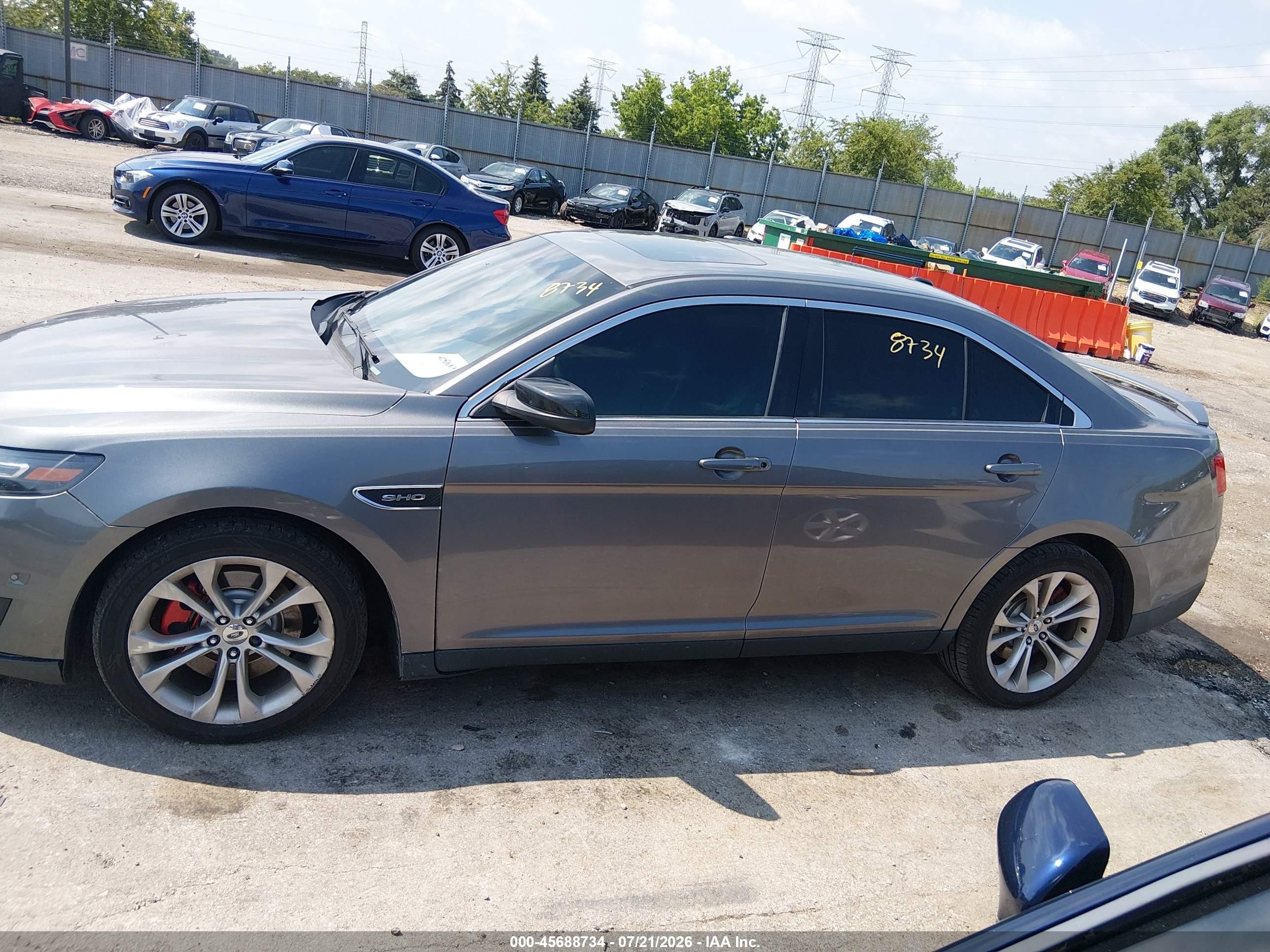 2013 Ford Taurus Sho Gray vin: 1FAHP2KT2DG114523