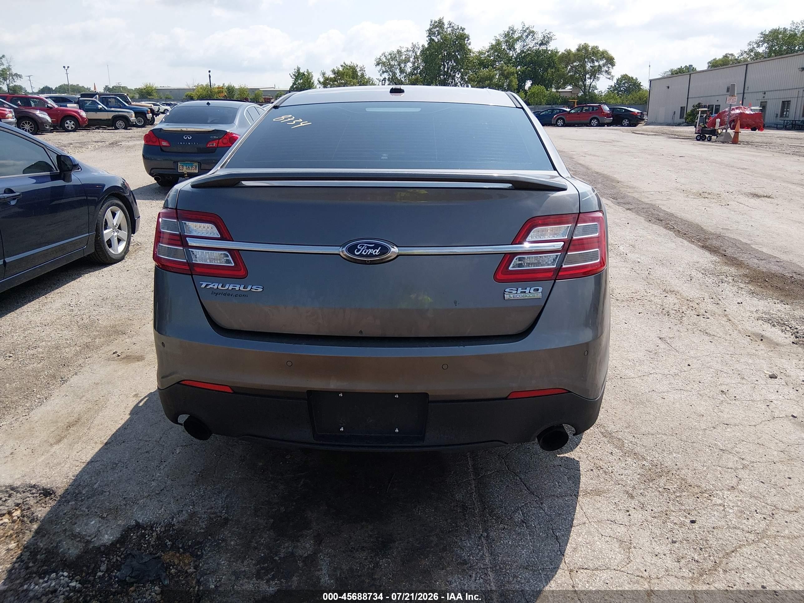 2013 Ford Taurus Sho Gray vin: 1FAHP2KT2DG114523