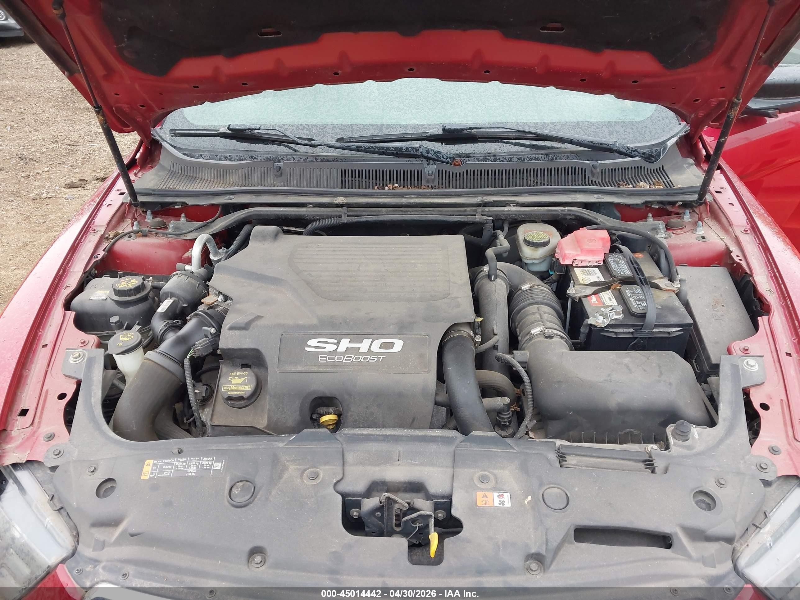 2013 Ford Taurus Sho Красный vin: 1FAHP2KT2DG163964