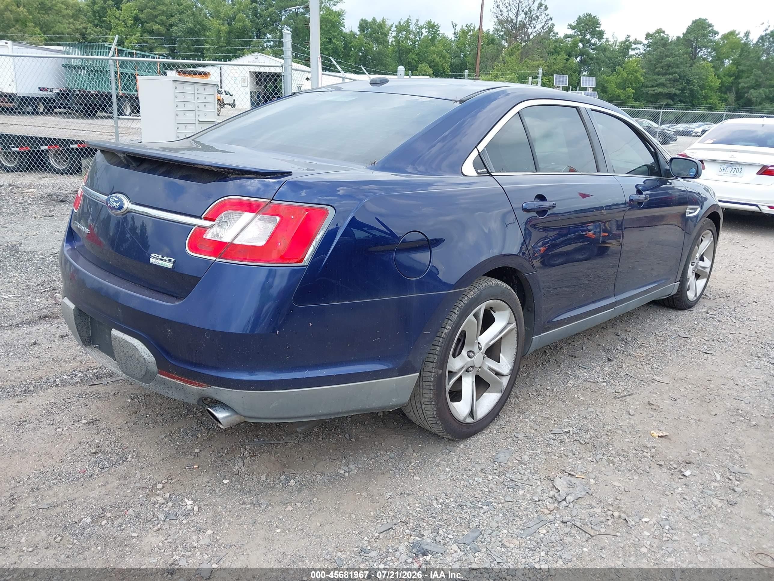 2011 Ford Taurus Sho Blue vin: 1FAHP2KT6BG101304