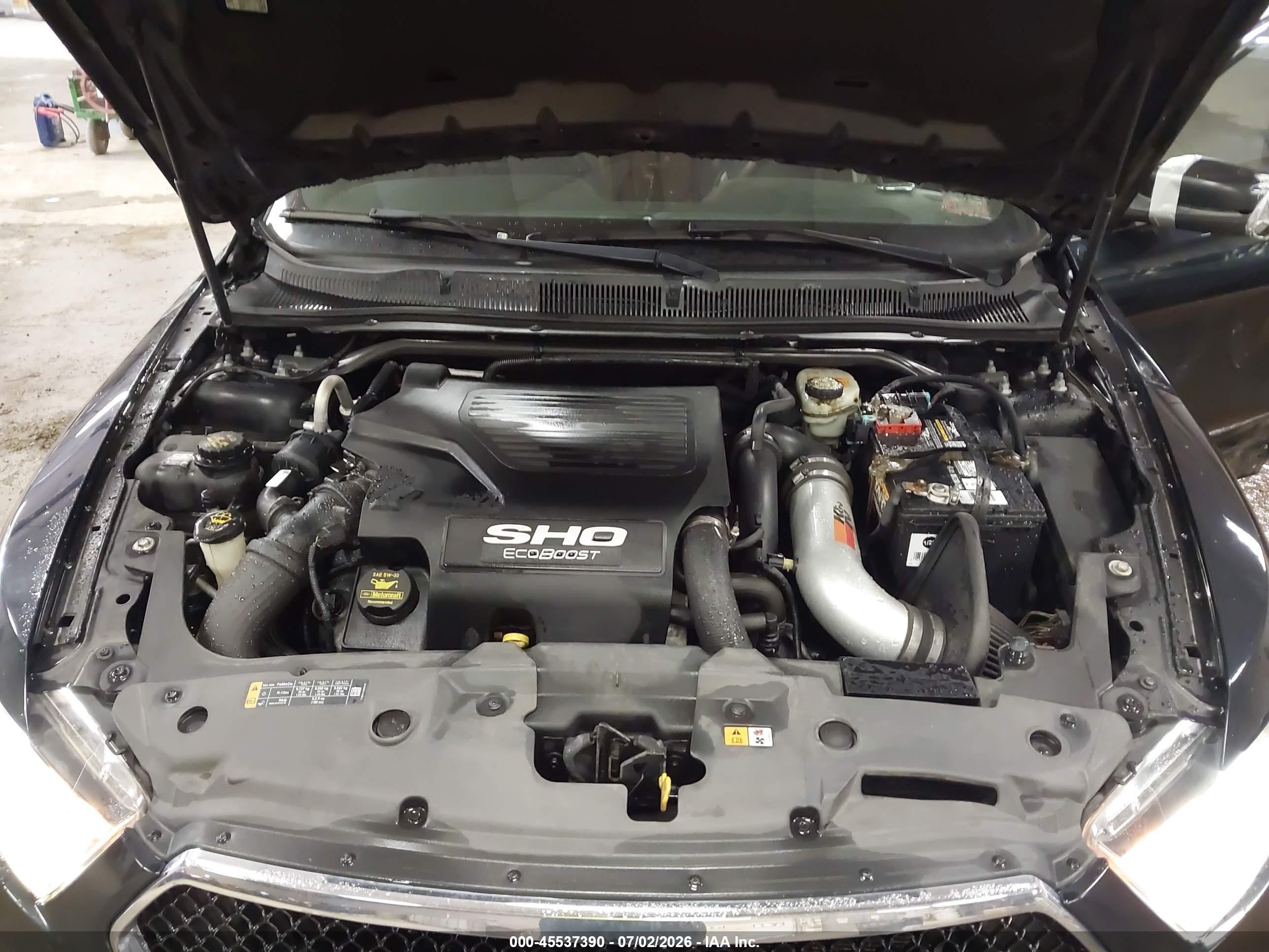 2014 Ford Taurus Sho Черный vin: 1FAHP2KT7EG125230