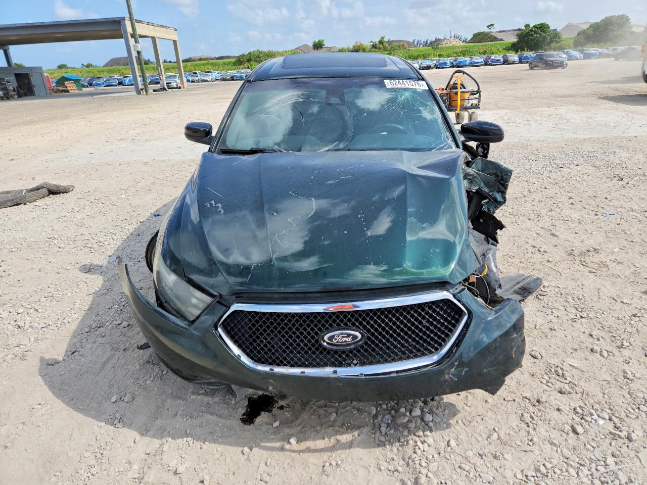 2013 Ford Taurus Sho Зеленый vin: 1FAHP2KTXDG161248