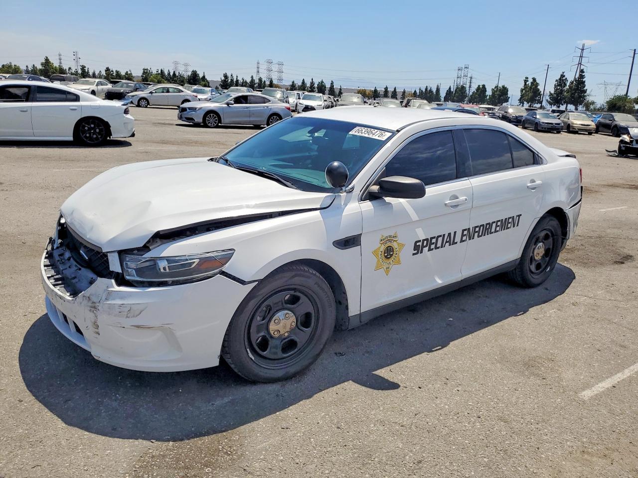 2017 Ford Taurus Police Interceptor White vin: 1FAHP2L86HG100348