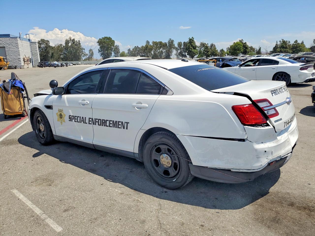 2017 Ford Taurus Police Interceptor White vin: 1FAHP2L86HG100348
