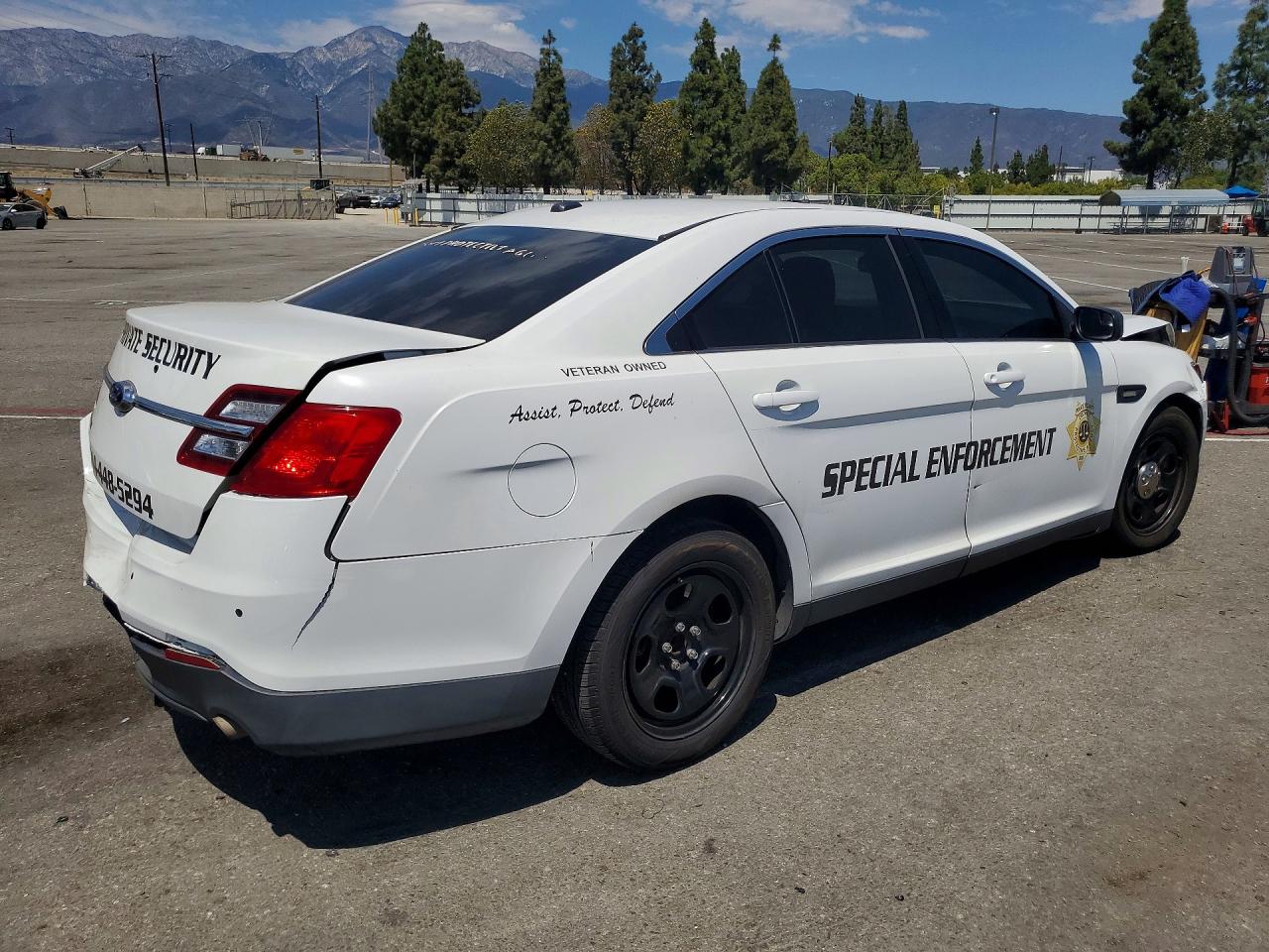2017 Ford Taurus Police Interceptor White vin: 1FAHP2L86HG100348