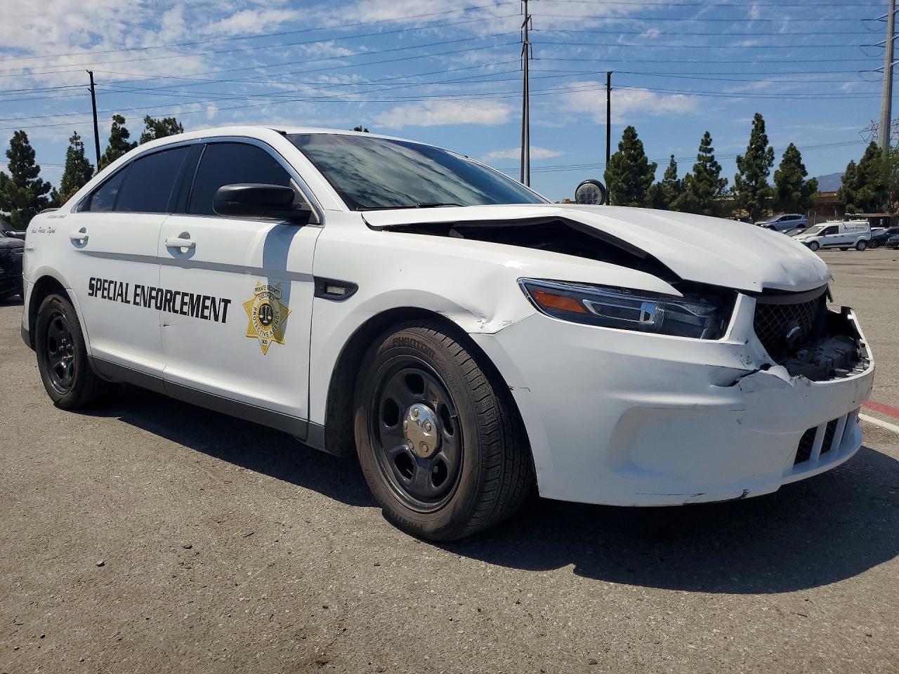 2017 Ford Taurus Police Interceptor White vin: 1FAHP2L86HG100348