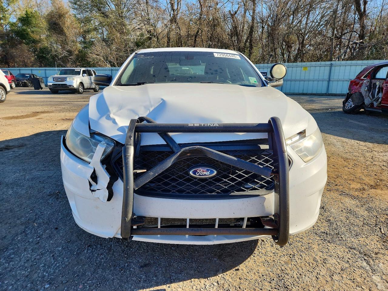 2013 Ford Taurus Police Interceptor White vin: 1FAHP2M86DG124156