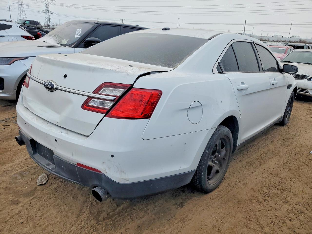 2014 Ford Taurus Police Interceptor White vin: 1FAHP2MK0EG129673