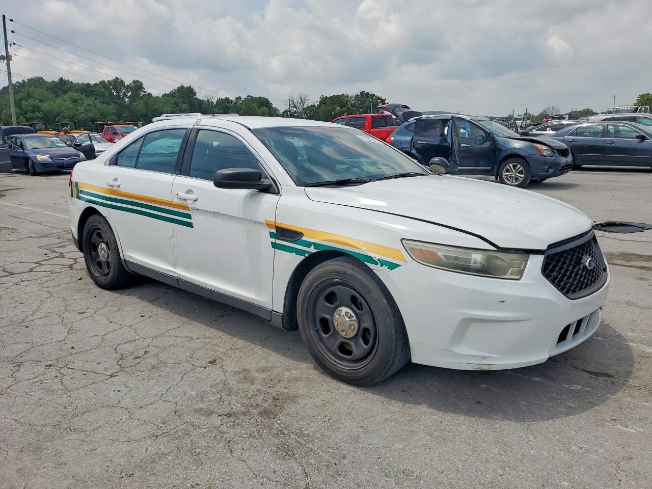 2013 Ford Taurus Police Interceptor White vin: 1FAHP2MK1DG212608