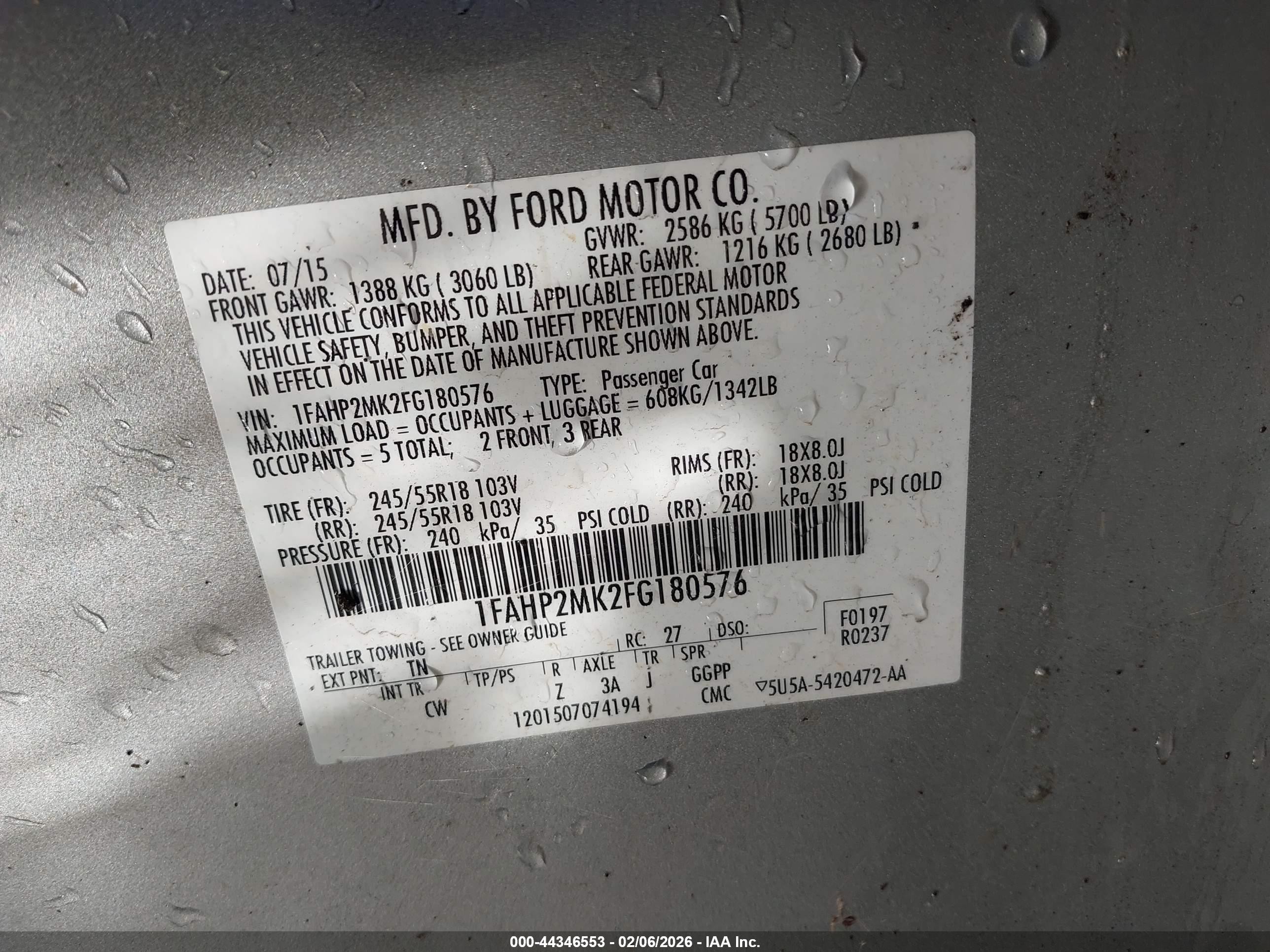 2015 Ford Police Interceptor   Silver vin: 1FAHP2MK2FG180576
