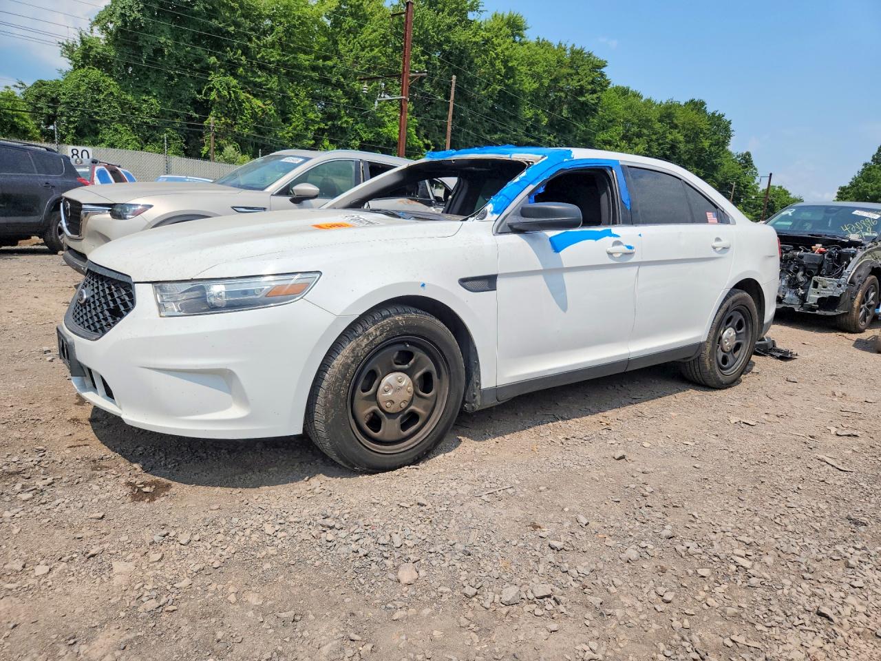 2013 Ford Taurus Police Interceptor White vin: 1FAHP2MK4DG218726