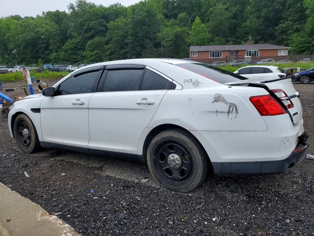 2014 Ford Taurus Police Interceptor White vin: 1FAHP2MKXEG180291