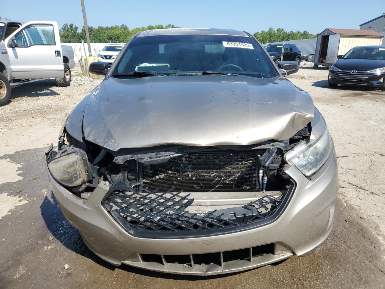 2014 Ford Taurus Police Interceptor Бежевый vin: 1FAHP2MT7EG156281