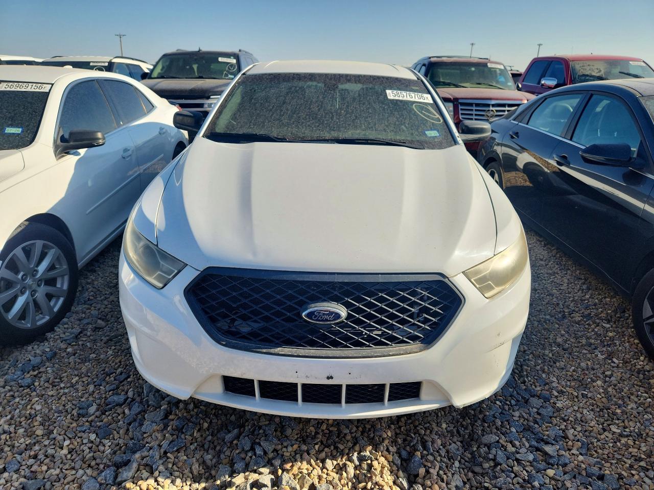 2015 Ford Taurus Police Interceptor White vin: 1FAHP2MT8FG109228