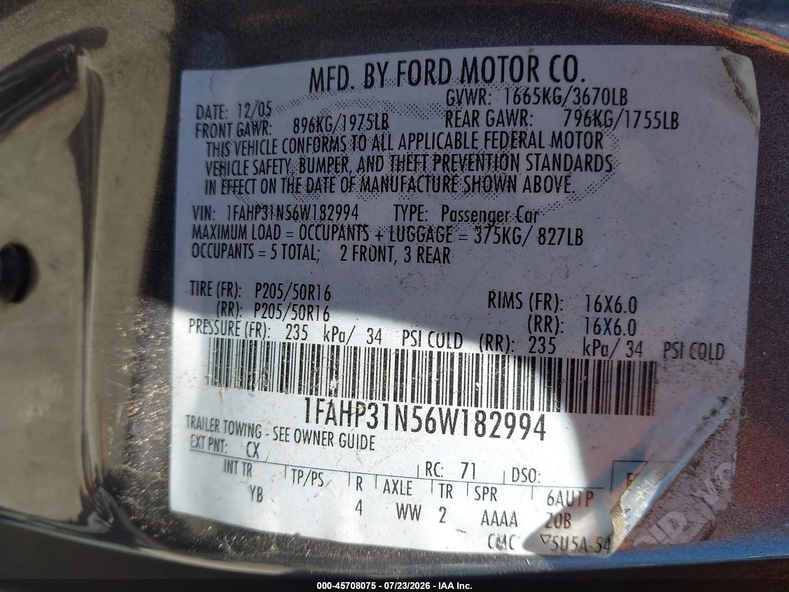 2006 Ford Focus Zx3 Gray vin: 1FAHP31N56W182994