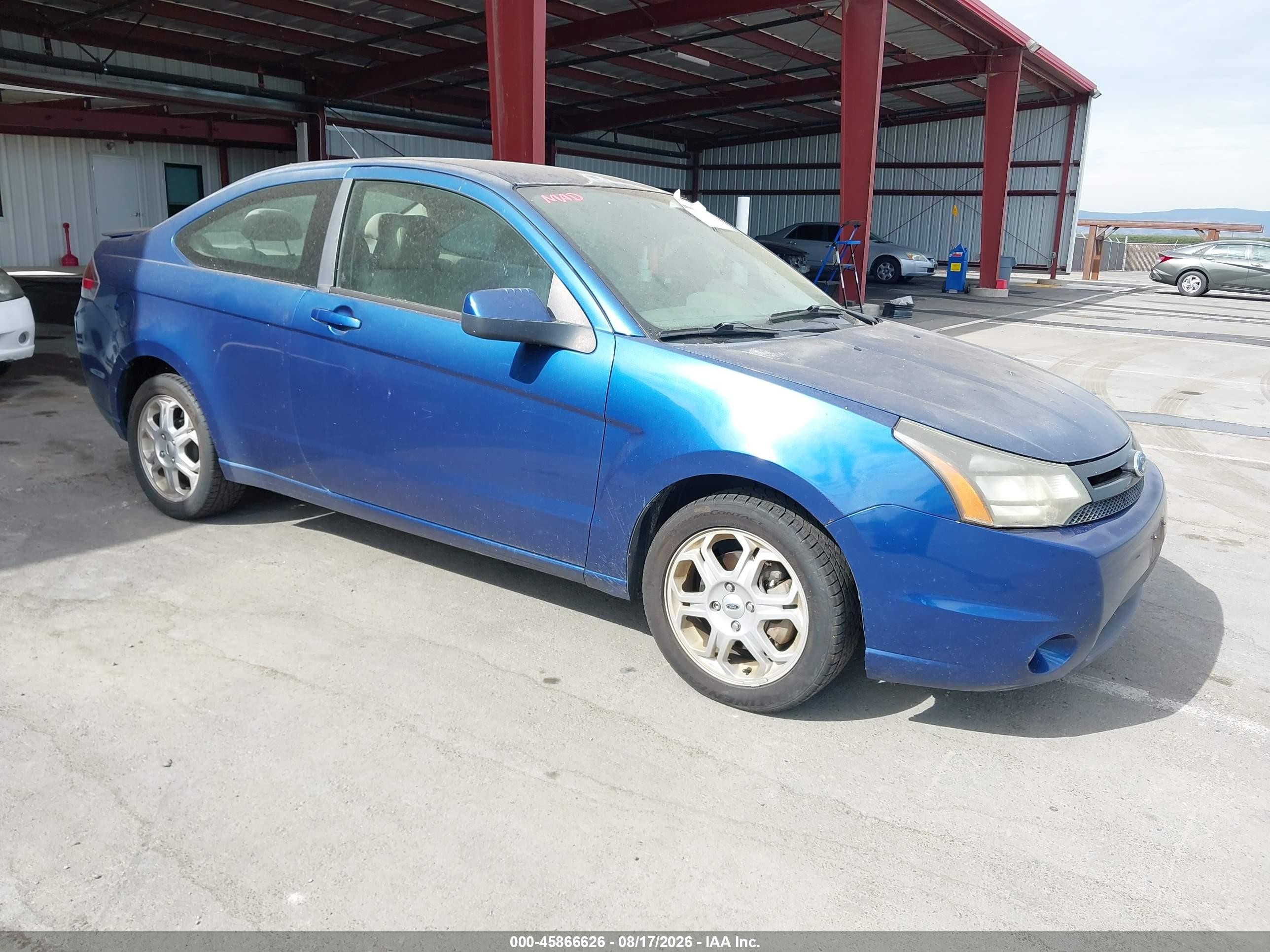 2009 Ford Focus Se Blue vin: 1FAHP32N59W146936
