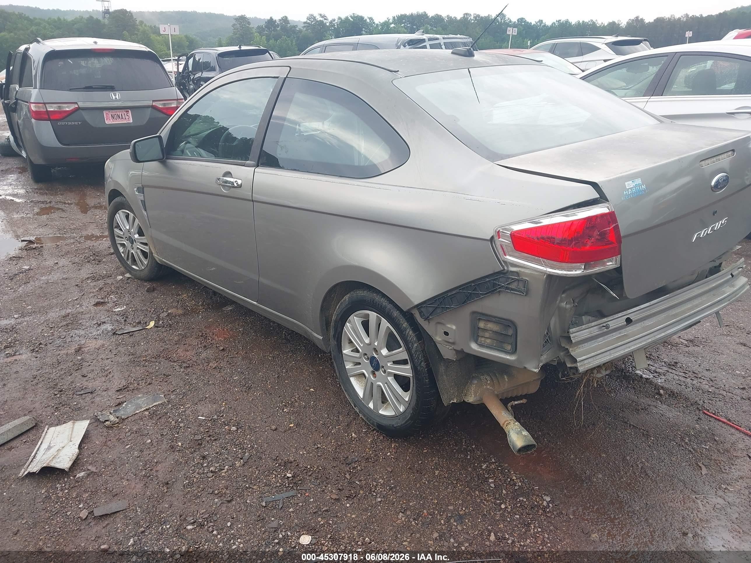 2008 Ford Focus Se/ses Gray vin: 1FAHP33N48W112127