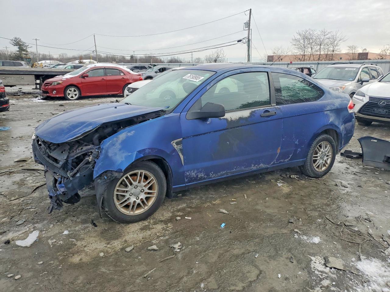 2008 Ford Focus Se Blue vin: 1FAHP33N48W169038