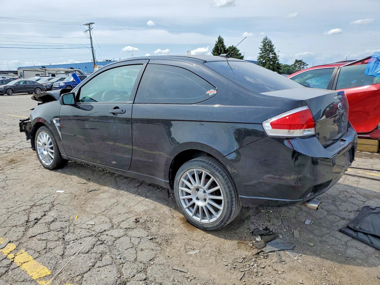 2008 Ford Focus Se Black vin: 1FAHP33N88W255839