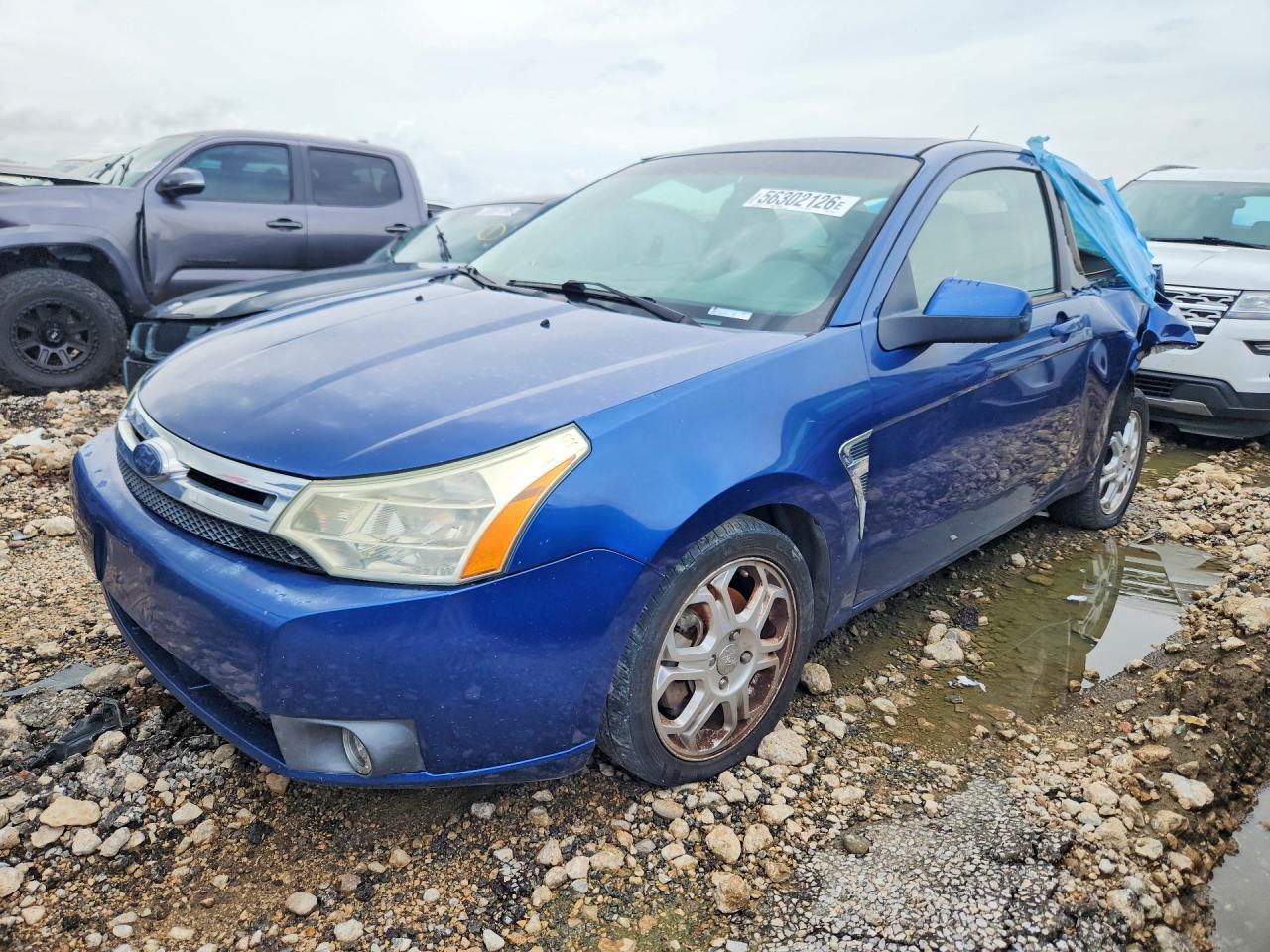 2008 Ford Focus Blue vin: 1FAHP33NX8W217514