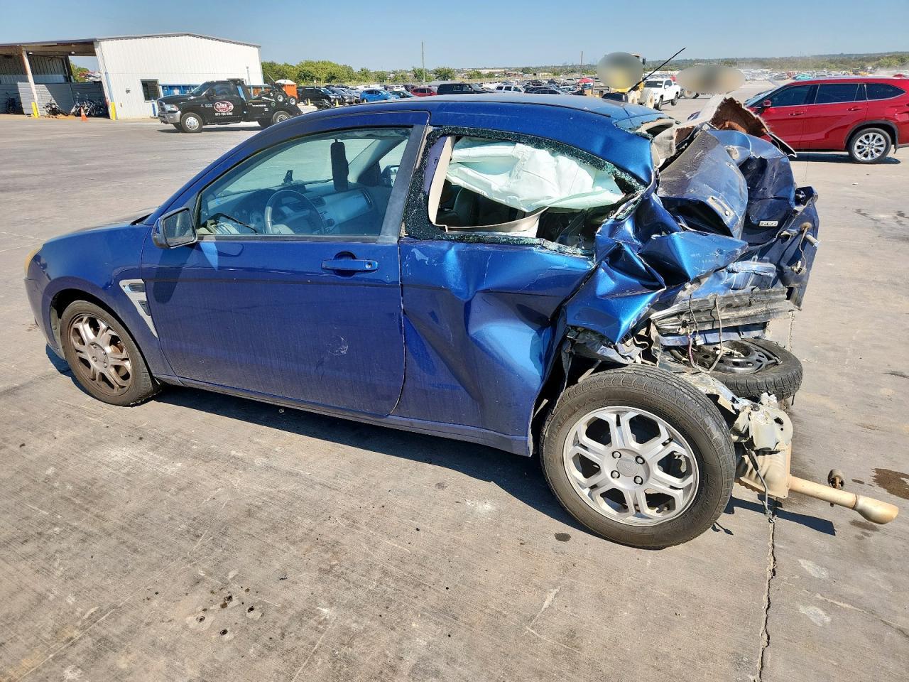 2008 Ford Focus Blue vin: 1FAHP33NX8W217514