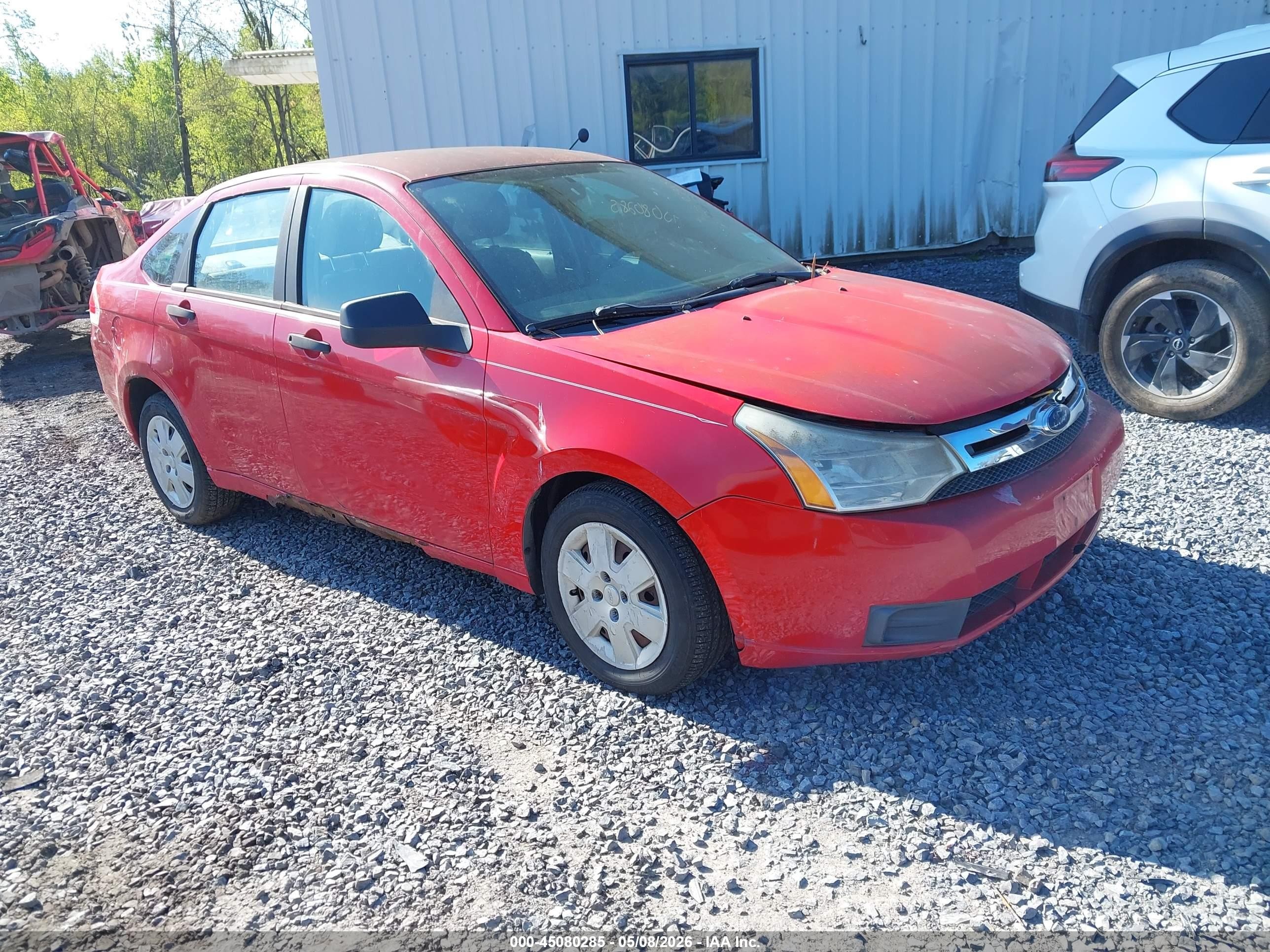 2008 Ford Focus S Красный vin: 1FAHP34N08W107862
