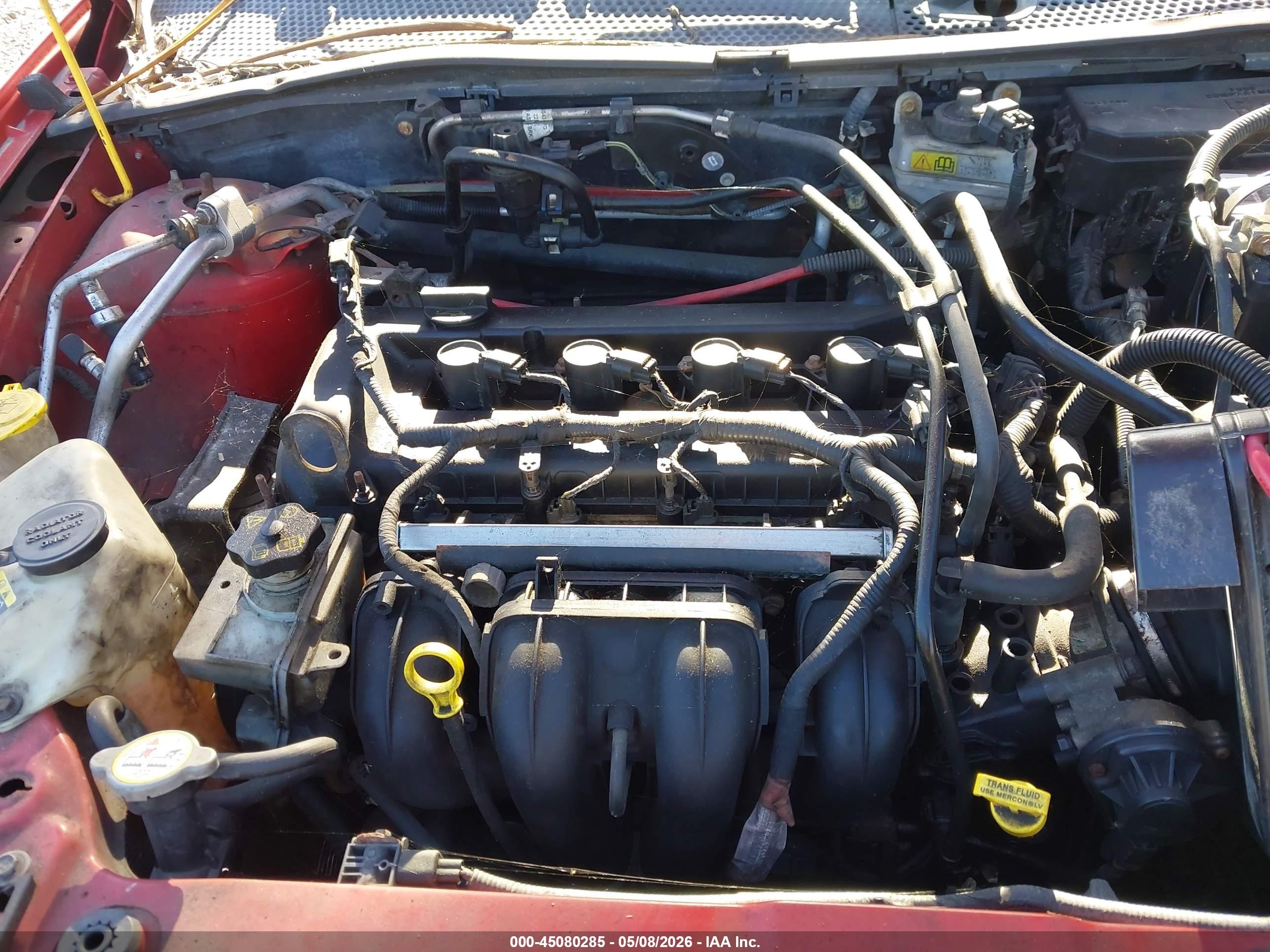 2008 Ford Focus S Red vin: 1FAHP34N08W107862