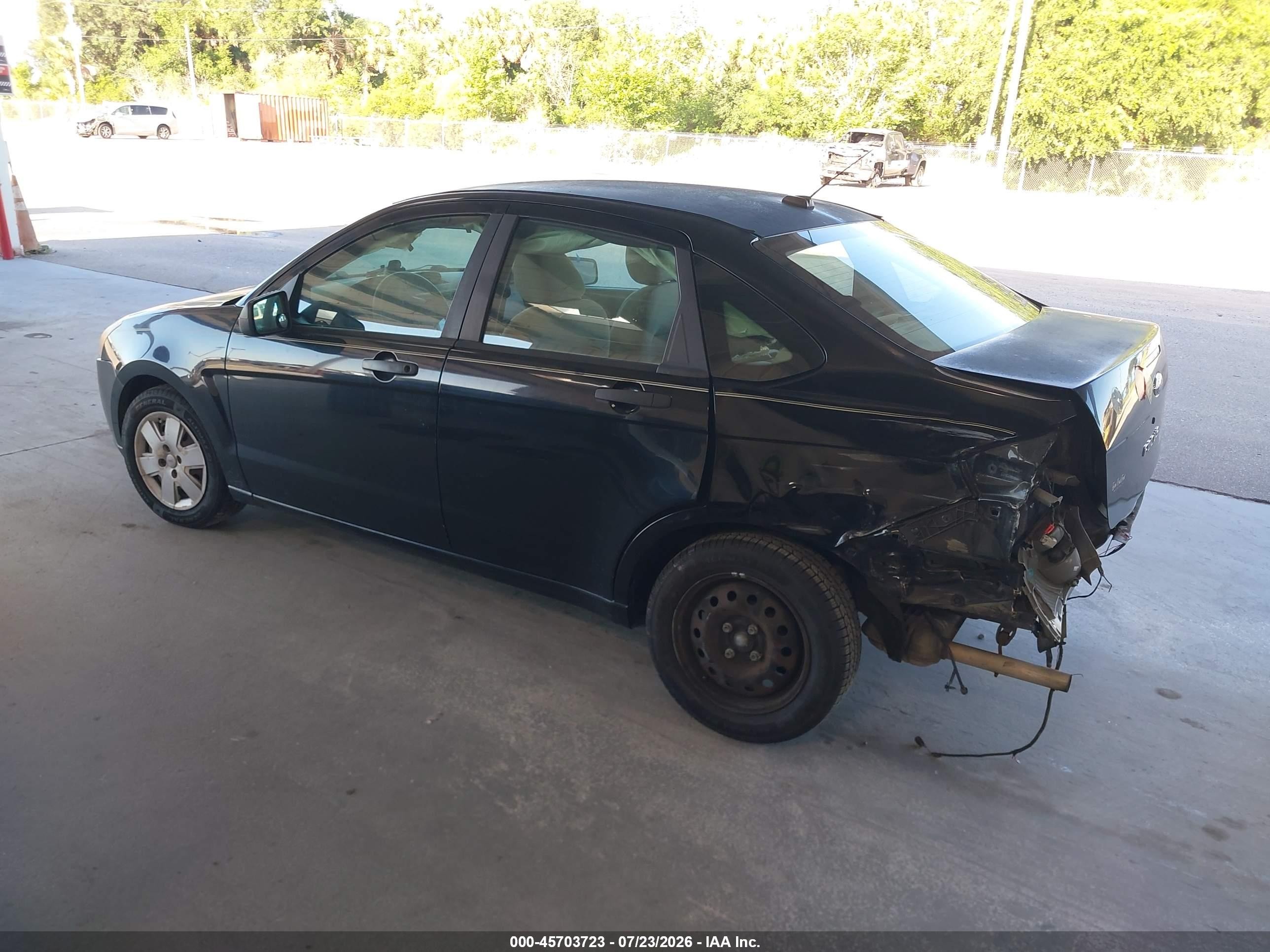 2008 Ford Focus S Черный vin: 1FAHP34N18W192615