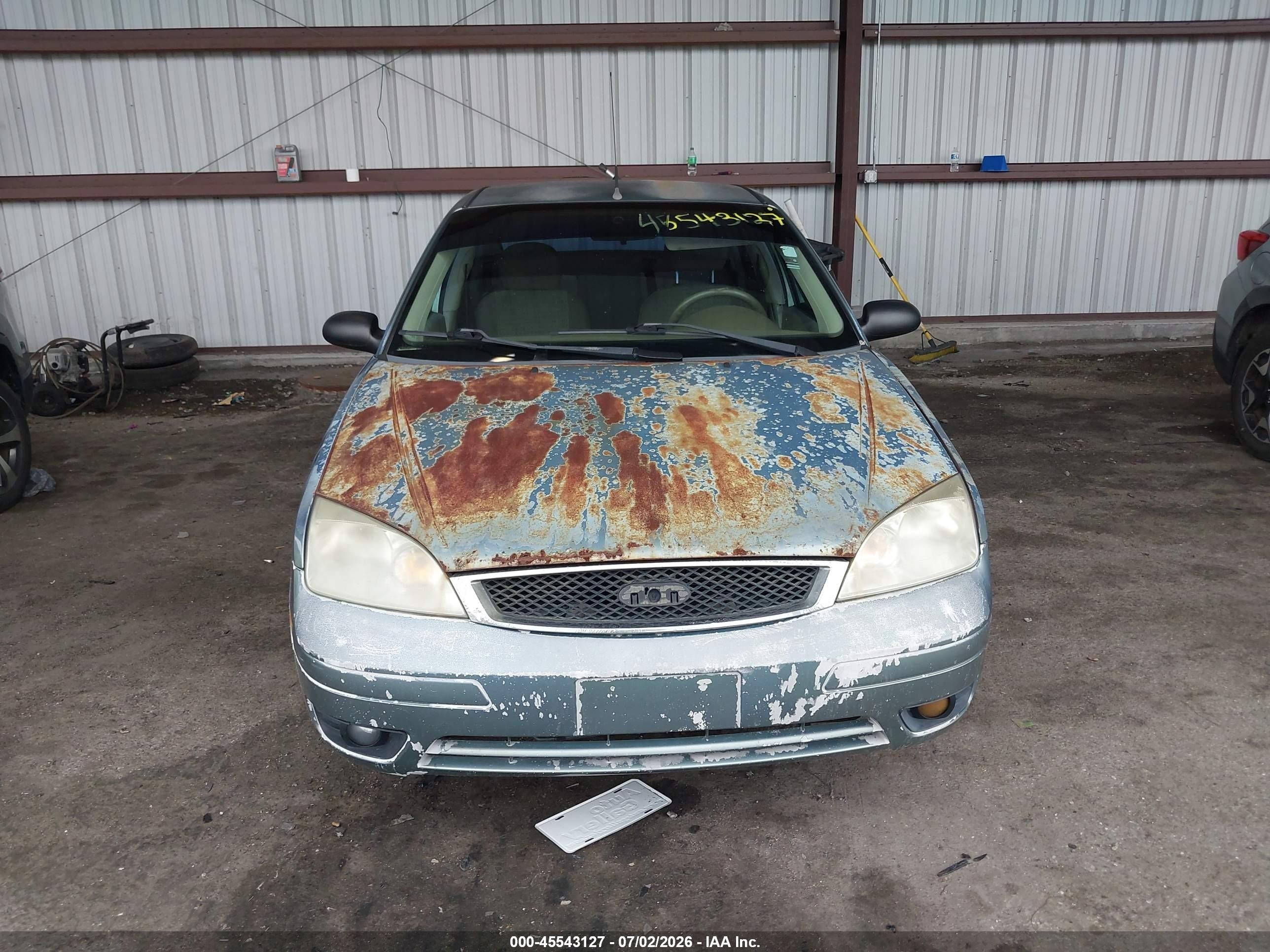 2006 Ford Focus Zx4 Blue vin: 1FAHP34N36W128296