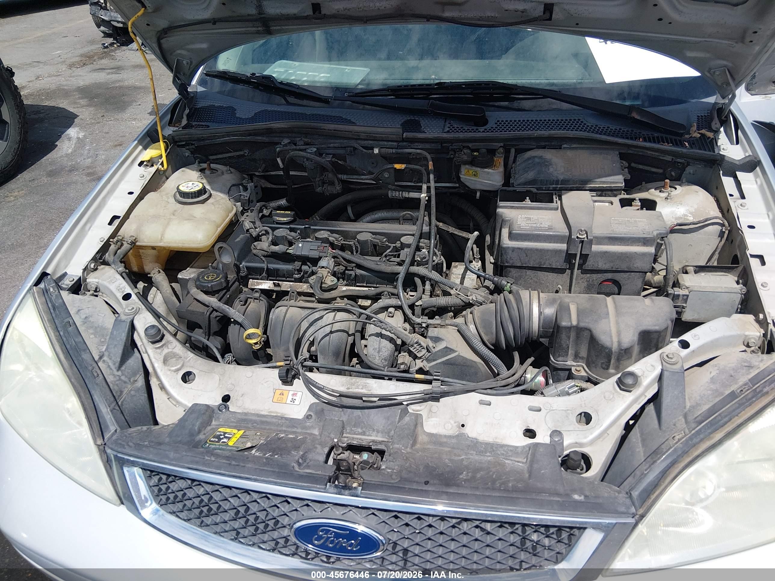 2007 Ford Focus S/se/ses Серебряный vin: 1FAHP34N37W192226