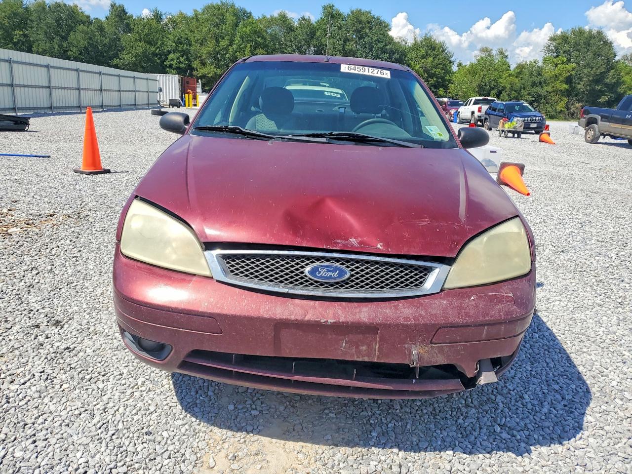 2007 Ford Focus Zx4 Burgundy vin: 1FAHP34N37W365047