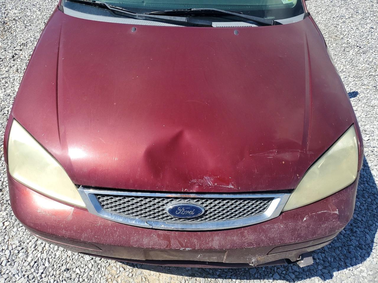 2007 Ford Focus Zx4 Burgundy vin: 1FAHP34N37W365047
