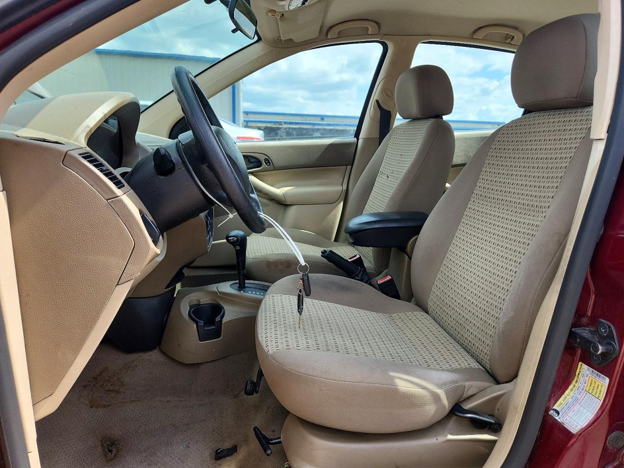2007 Ford Focus Zx4 Burgundy vin: 1FAHP34N47W167979