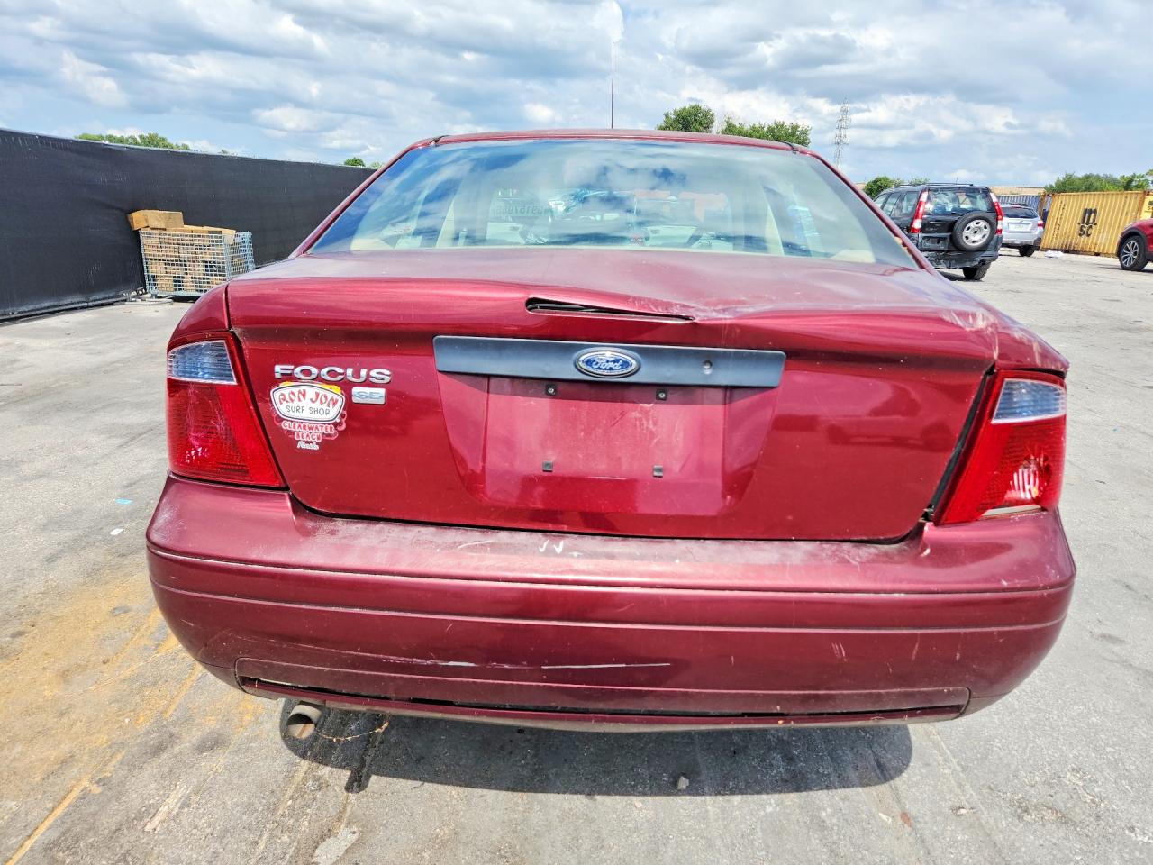 2007 Ford Focus Zx4 Burgundy vin: 1FAHP34N47W167979