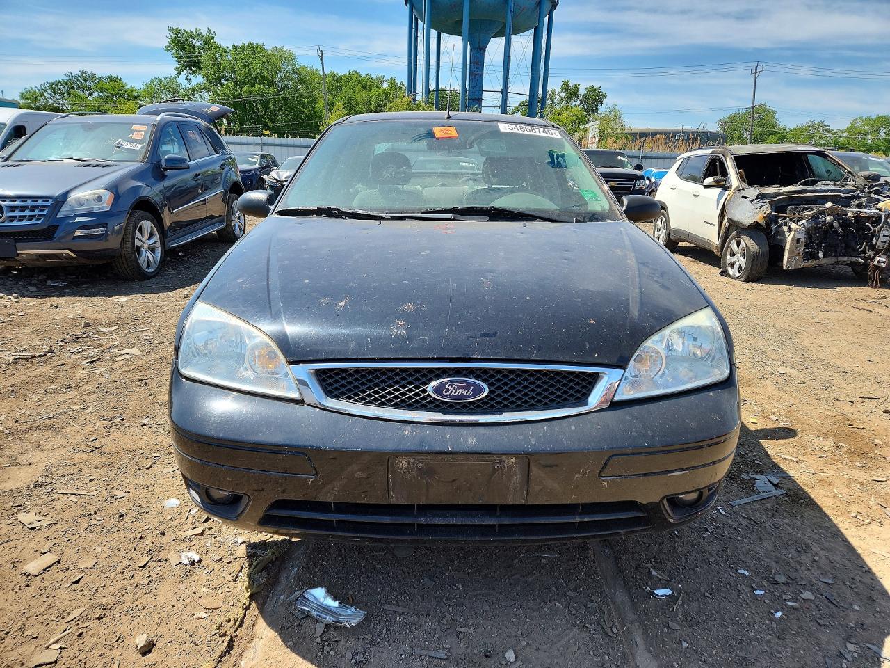 2007 Ford Focus Zx4 Black vin: 1FAHP34N47W339783