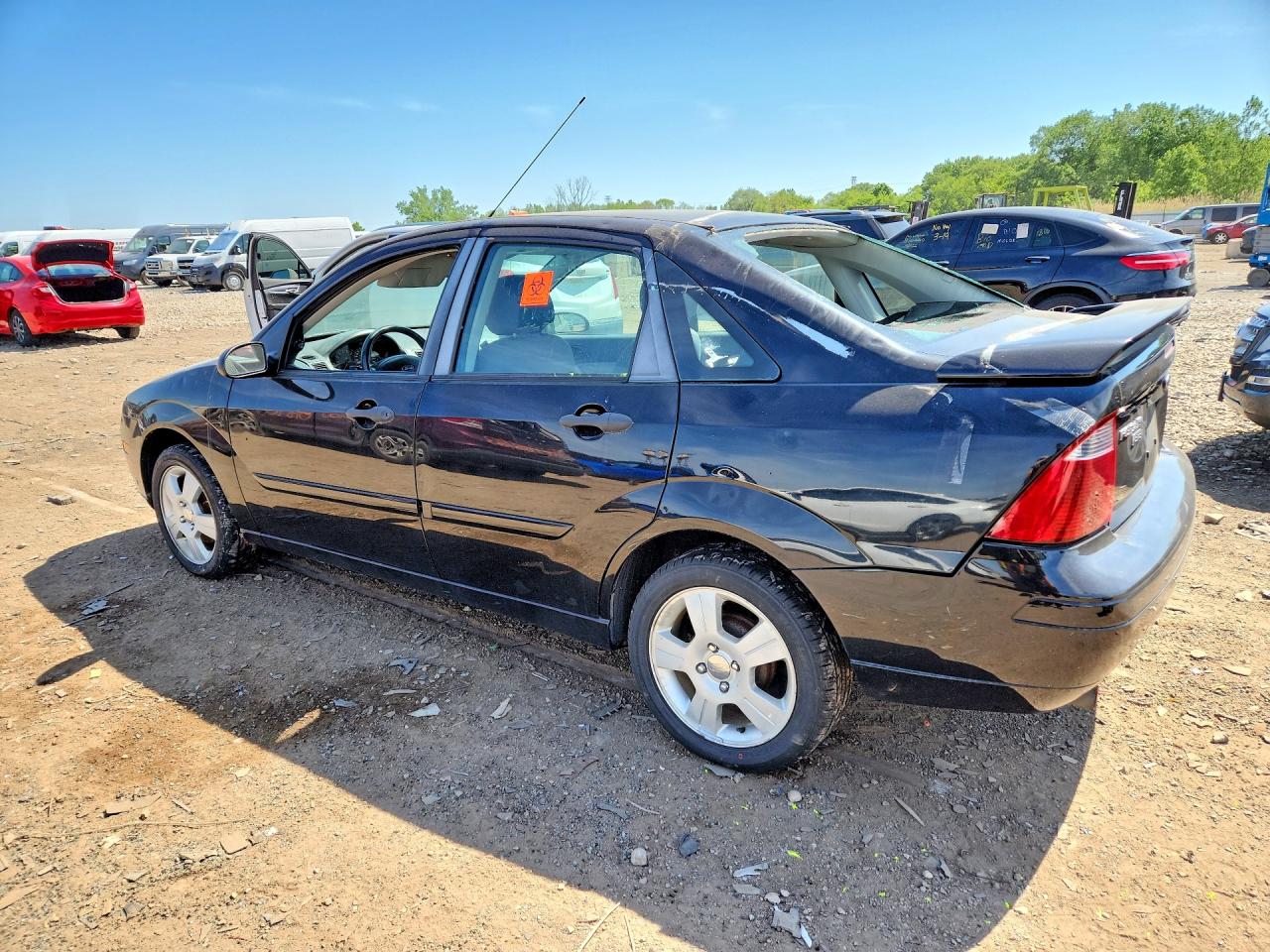 2007 Ford Focus Zx4 Black vin: 1FAHP34N47W339783