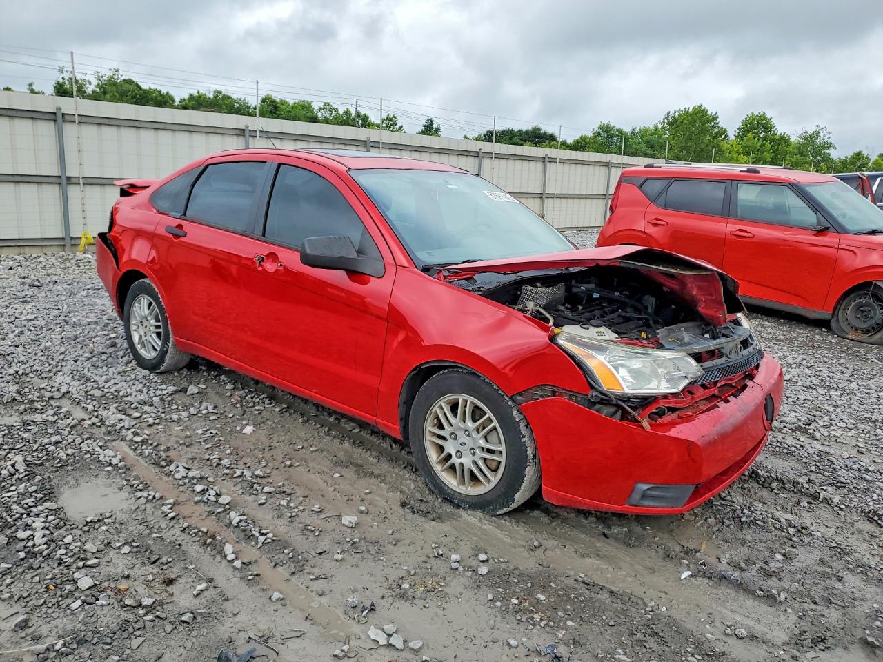 2008 Ford Focus S Red vin: 1FAHP34N58W164459