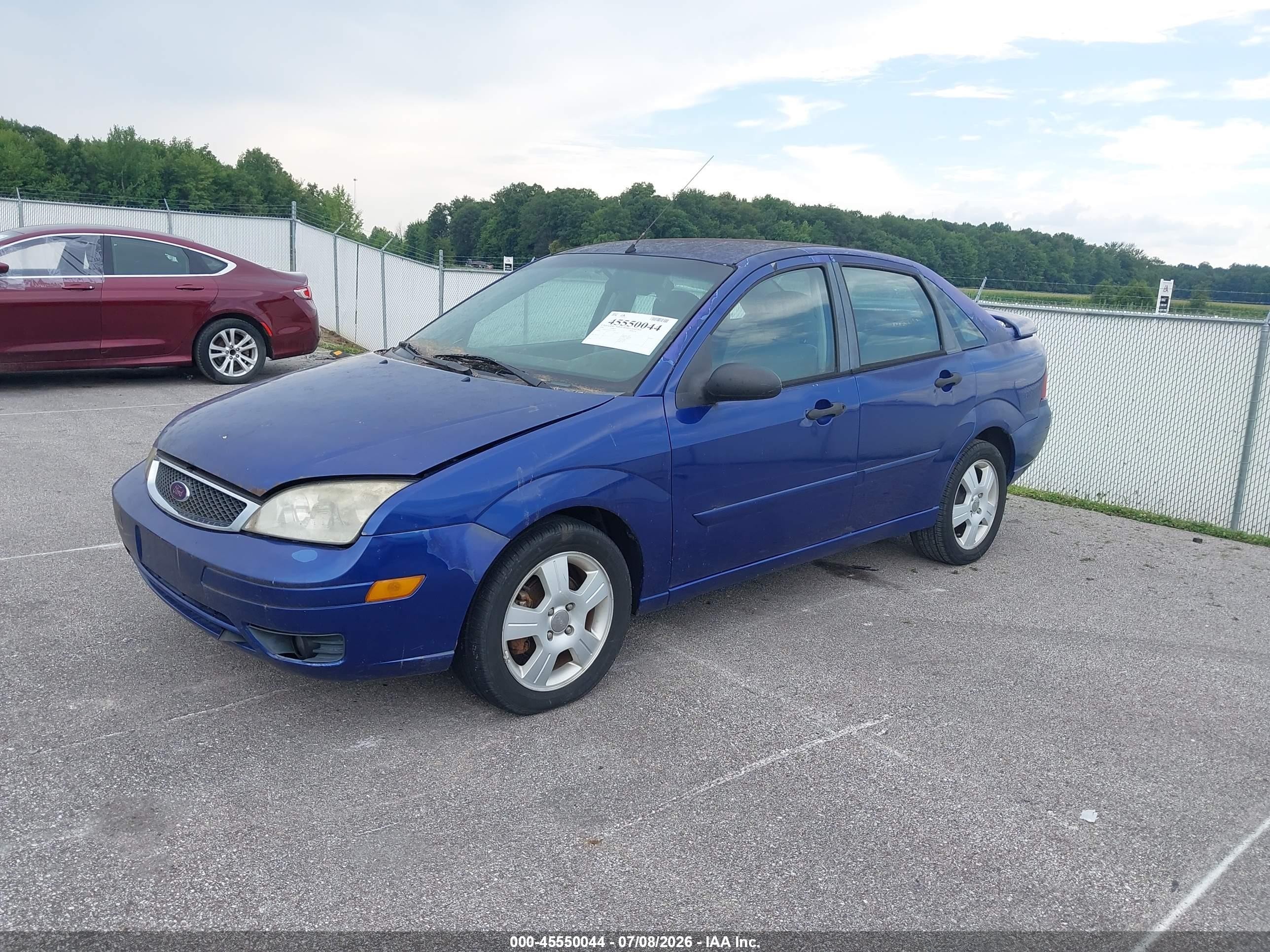2006 Ford Focus Zx4 Blue vin: 1FAHP34N66W148168